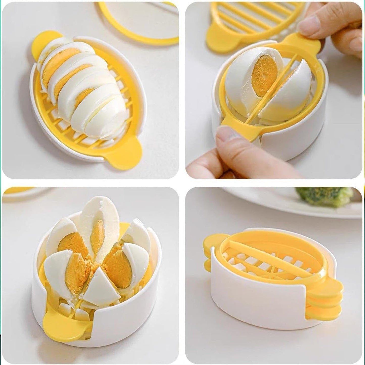 Egg Slicer, 3 in 1 Boiled Egg Slicer, Egg Slicer, Preserved Egg Slicer, Home Restaurant Kitchen Tool (2 Pc)