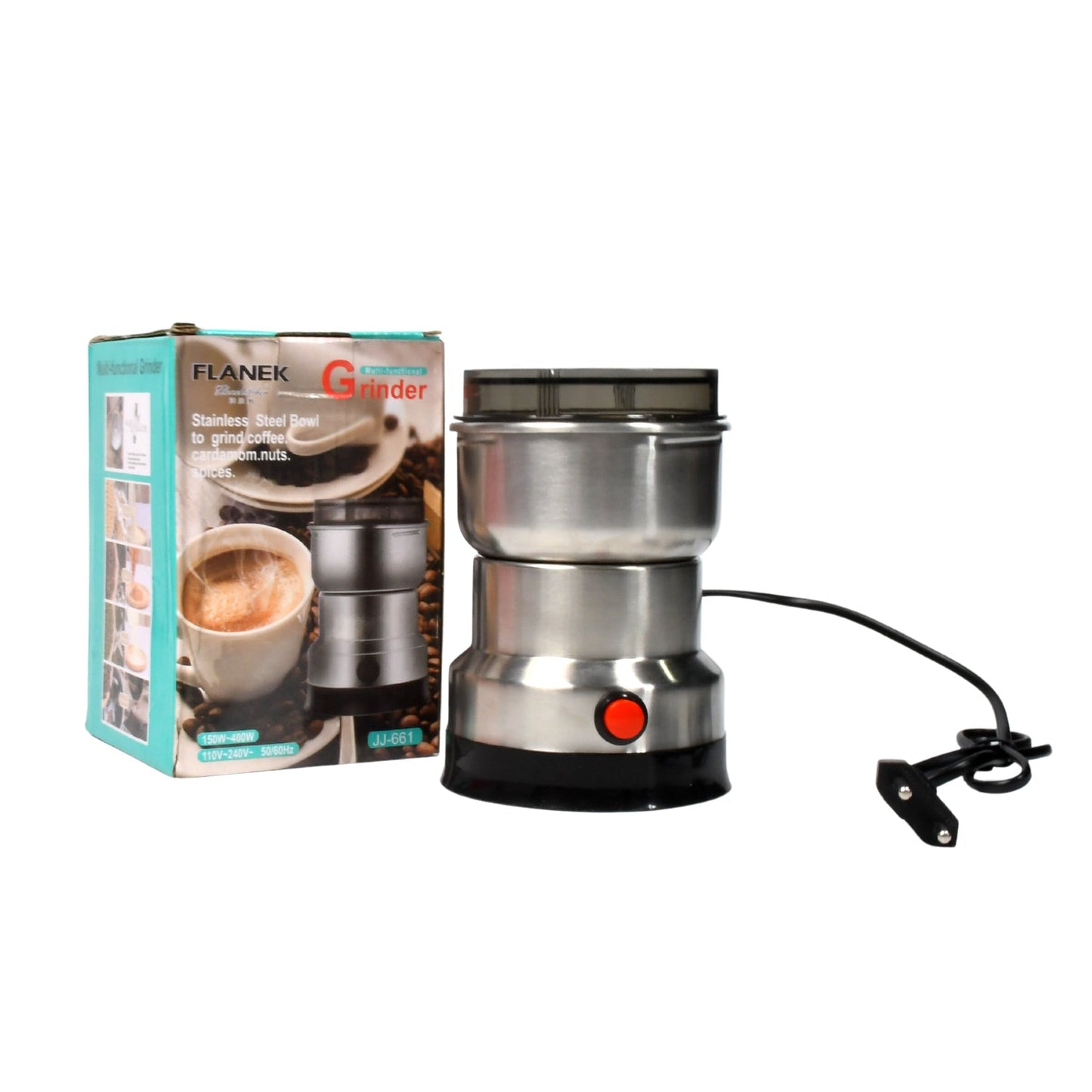 Multifunction Grinder Machine Electric Cereals Grain Mill Spice Herbs Grinding Machine Tool Stainless Steel Electric Coffee Bean for Home - Springkart 