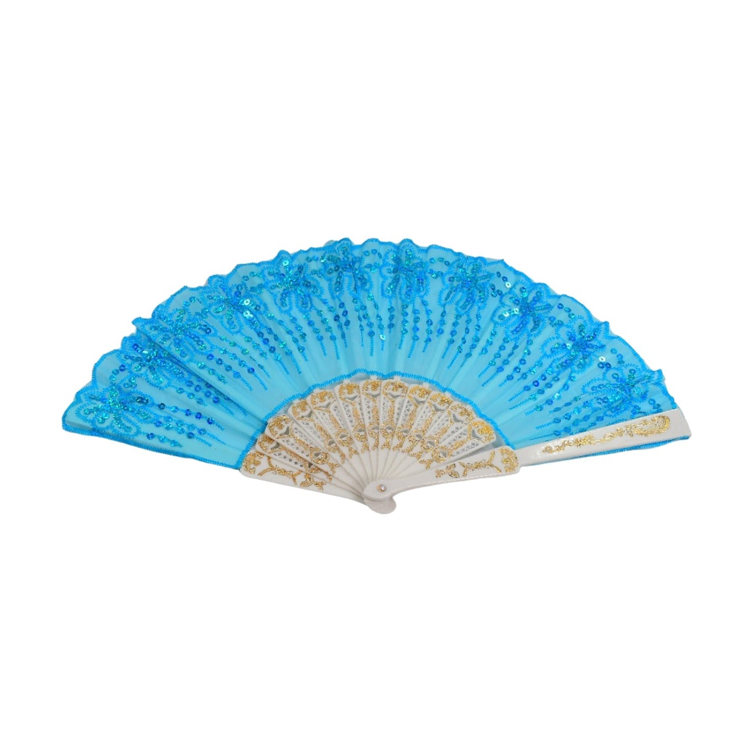 Hand Folding Fan, Chinese Vintage Style Handheld Fan with Fabric Sleeve - Springkart 