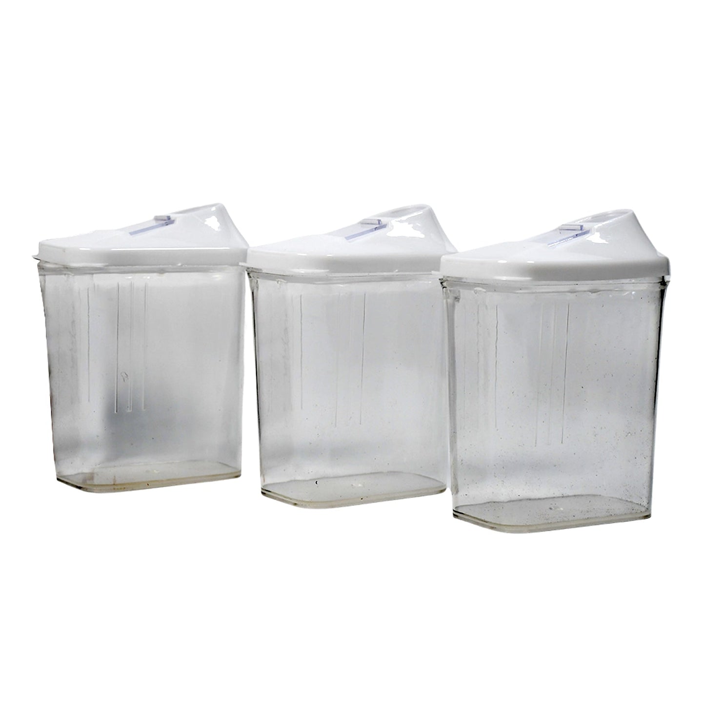 Kitchen Storage Jars & Container Set 3pc , Transparent Jar Set For home & Kitchen Use - Springkart 