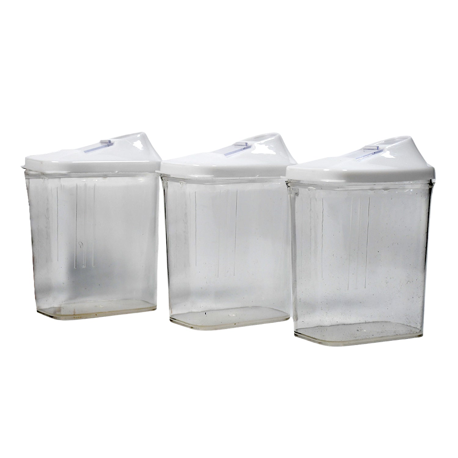 Kitchen Storage Jars & Container Set 3pc , Transparent Jar Set For home & Kitchen Use - Springkart 