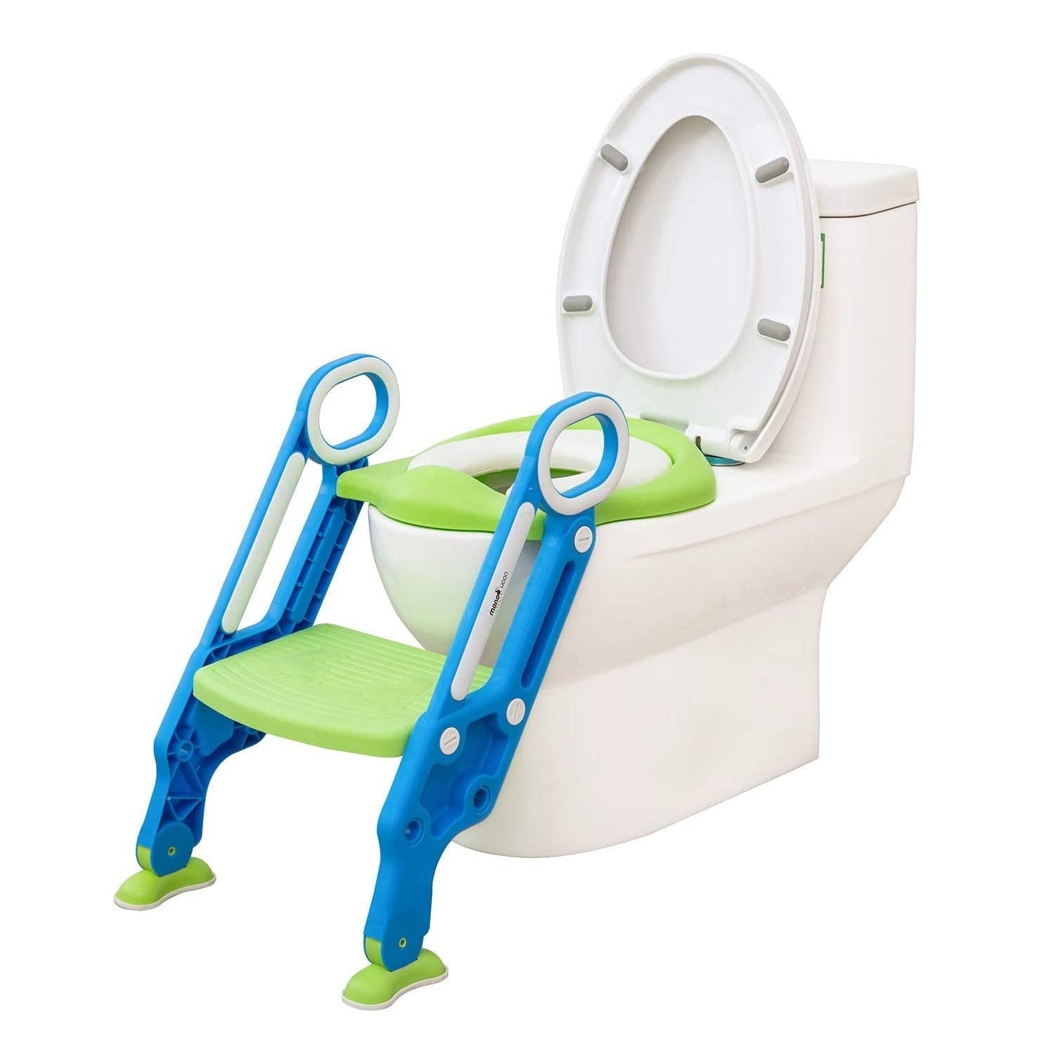 Kids potty seat with foldable step ladder