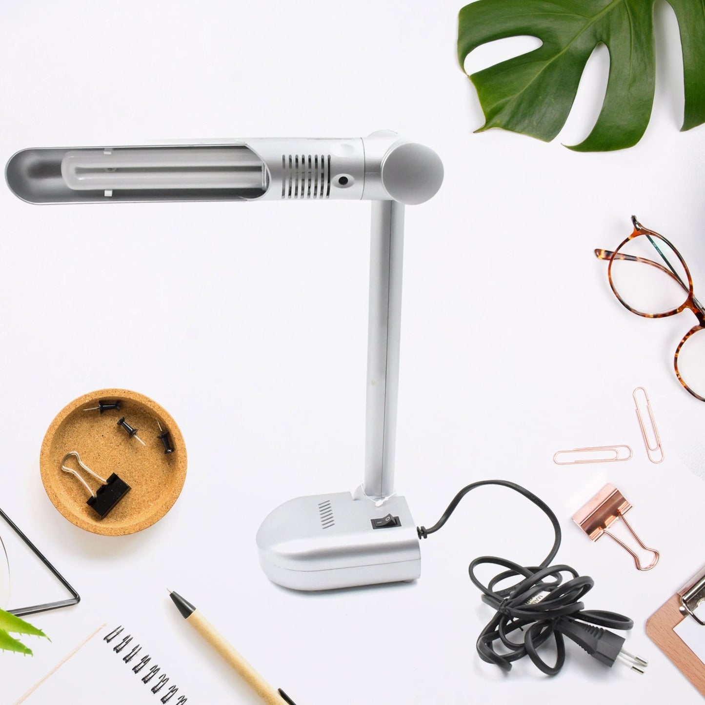 Multifunctional LED Desk Lamp Dimmable Office Lamp Children’s Student Desk Lamp Reading Lamp White Eye-Caring Desk Light, Energy Saving Desk Lamp Table Lamp - Study Desk Lamp (1 Pc) - Springkart 
