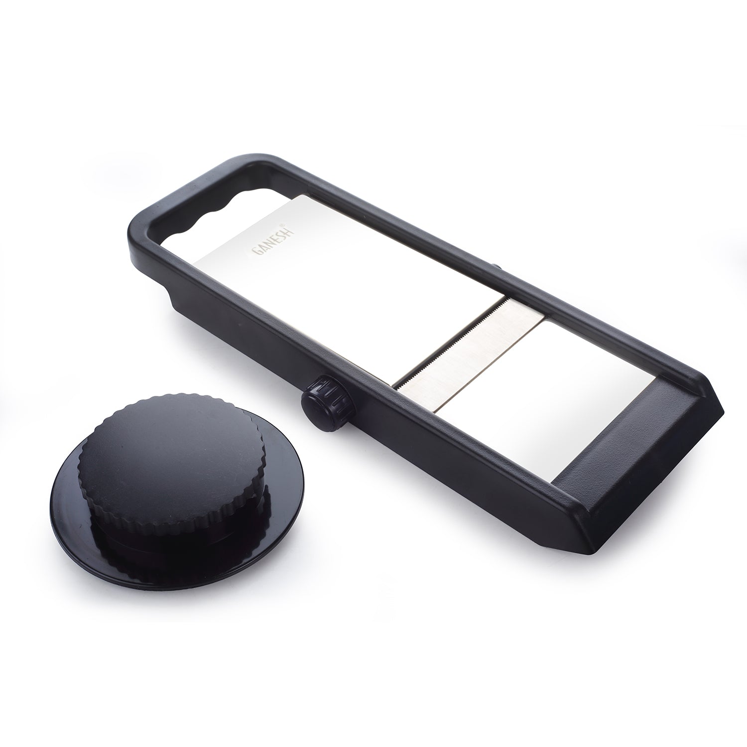 Ganesh Adjustable Plastic Slicer, 1-Piece, Black / Silver - Springkart 