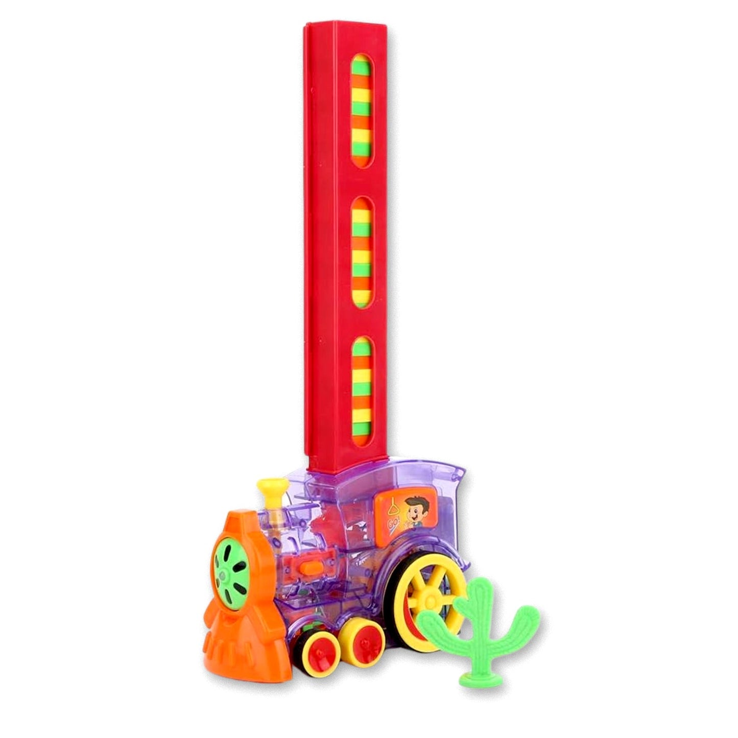 Play Game Transparent Funny Train Engine with Blocks Set 60 Blocks Toy with Music and Lights Automatic Blocks Toy Train Set for Kids ( Batteries not included) - Springkart 