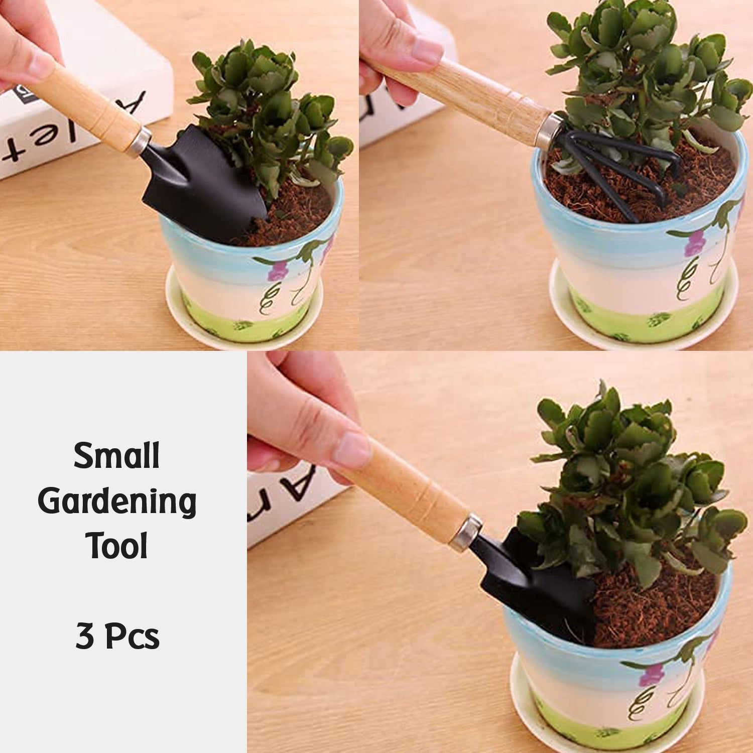 Small sized Hand Cultivator, Small Trowel, Garden Fork (Set of 3) - Springkart 