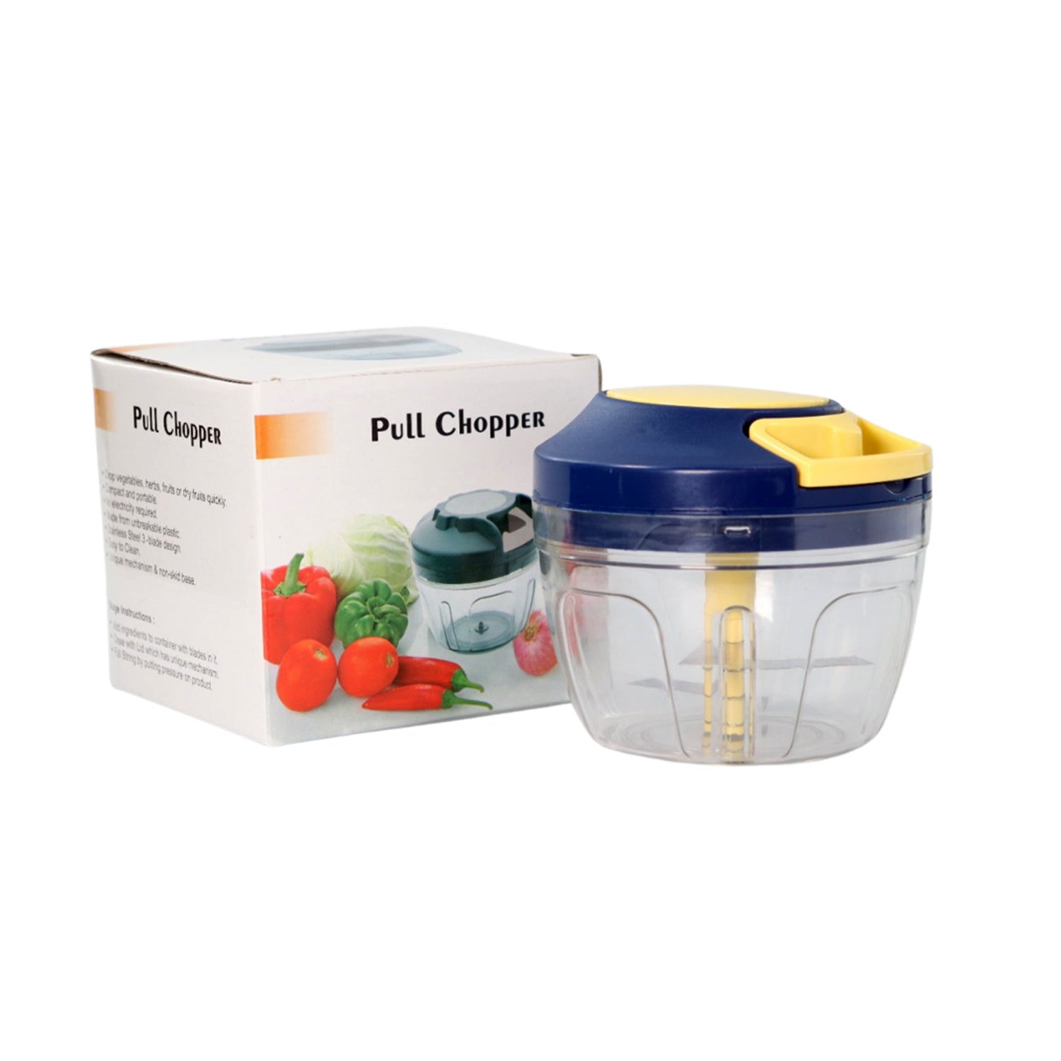 Chopper with Blades for Effortlessly Chopping Vegetables and Fruits for Your Kitchen (650ml) - Springkart 