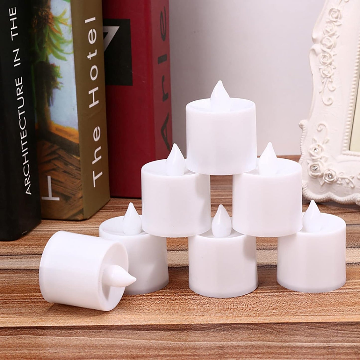 Festival Decorative - LED Tealight Candles | Battery Operated Candle Ideal for Party, Wedding, Birthday, Gifts (24pc) ( Diya , Divo , Diva , Deepak , Jyoti , - Springkart 