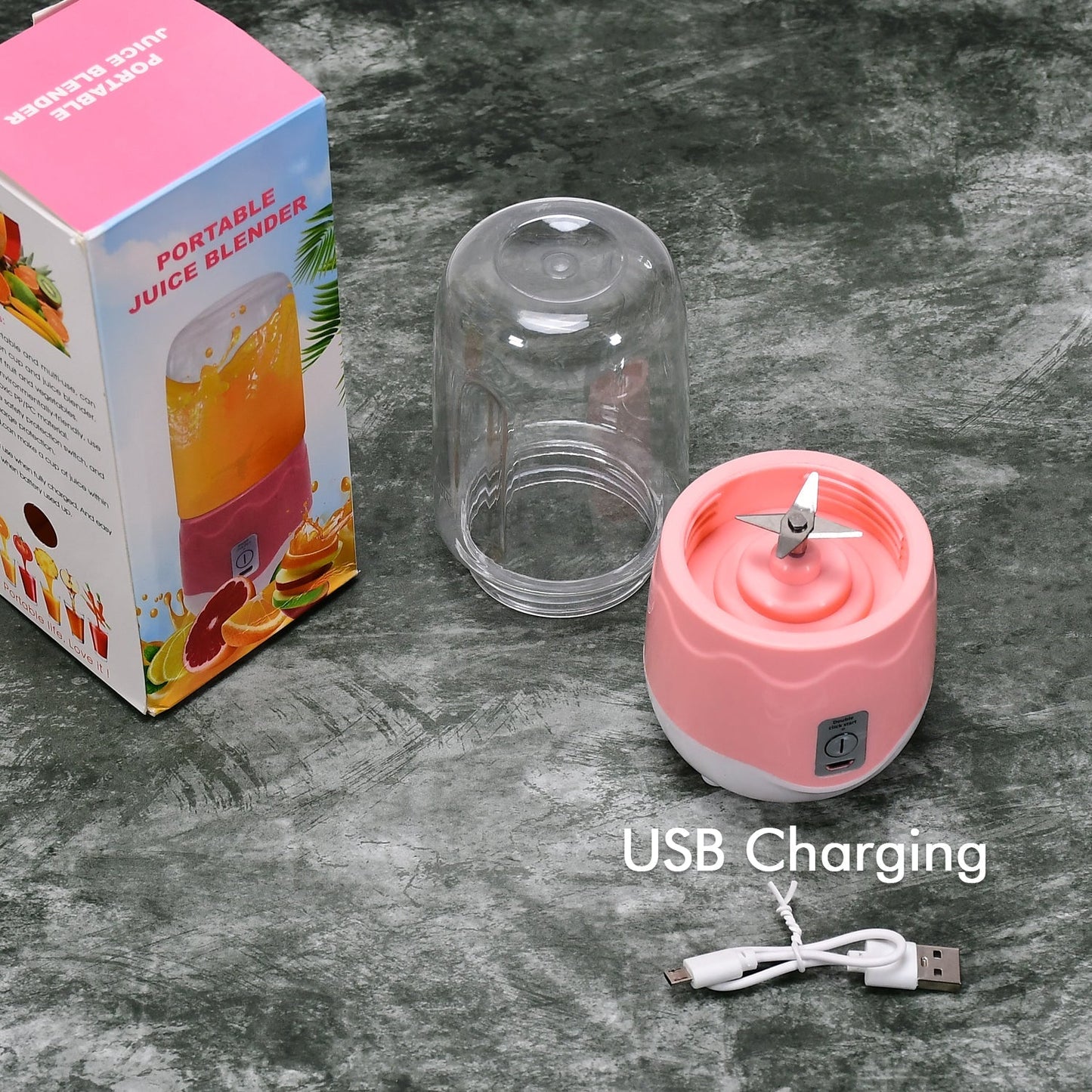 Portable Blender, Personal Blender Juicer Cup, Mini Handheld Blender with 4 Blades, Mixer for Fruit Shakes and Smoothies, Portable Juicer (Multicolor) - Springkart 