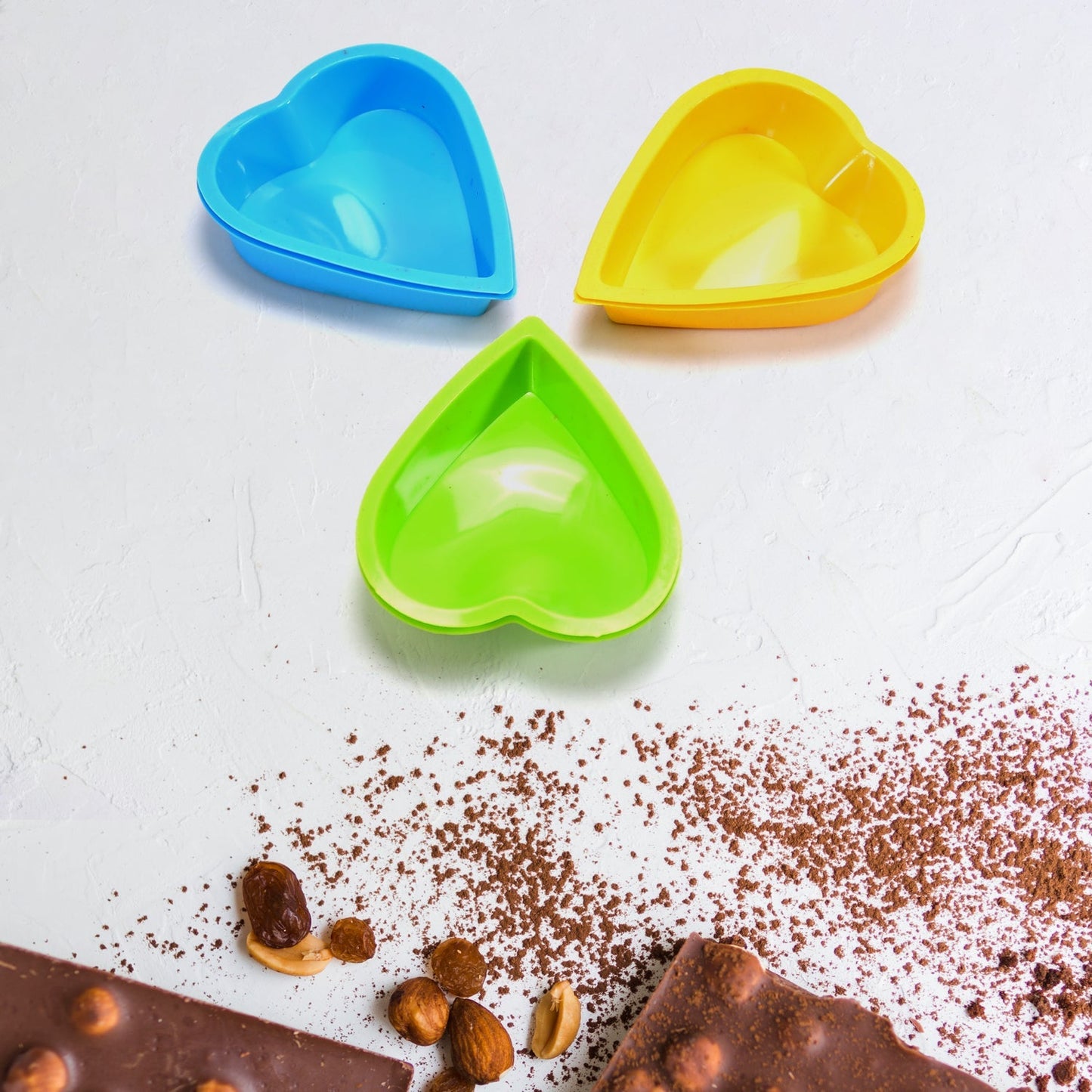 Heart-shaped Mold Silicone Mold Cake Mold Cake Tools Baking Tools Bakeware Cake Tool (pack of 6) - Springkart 