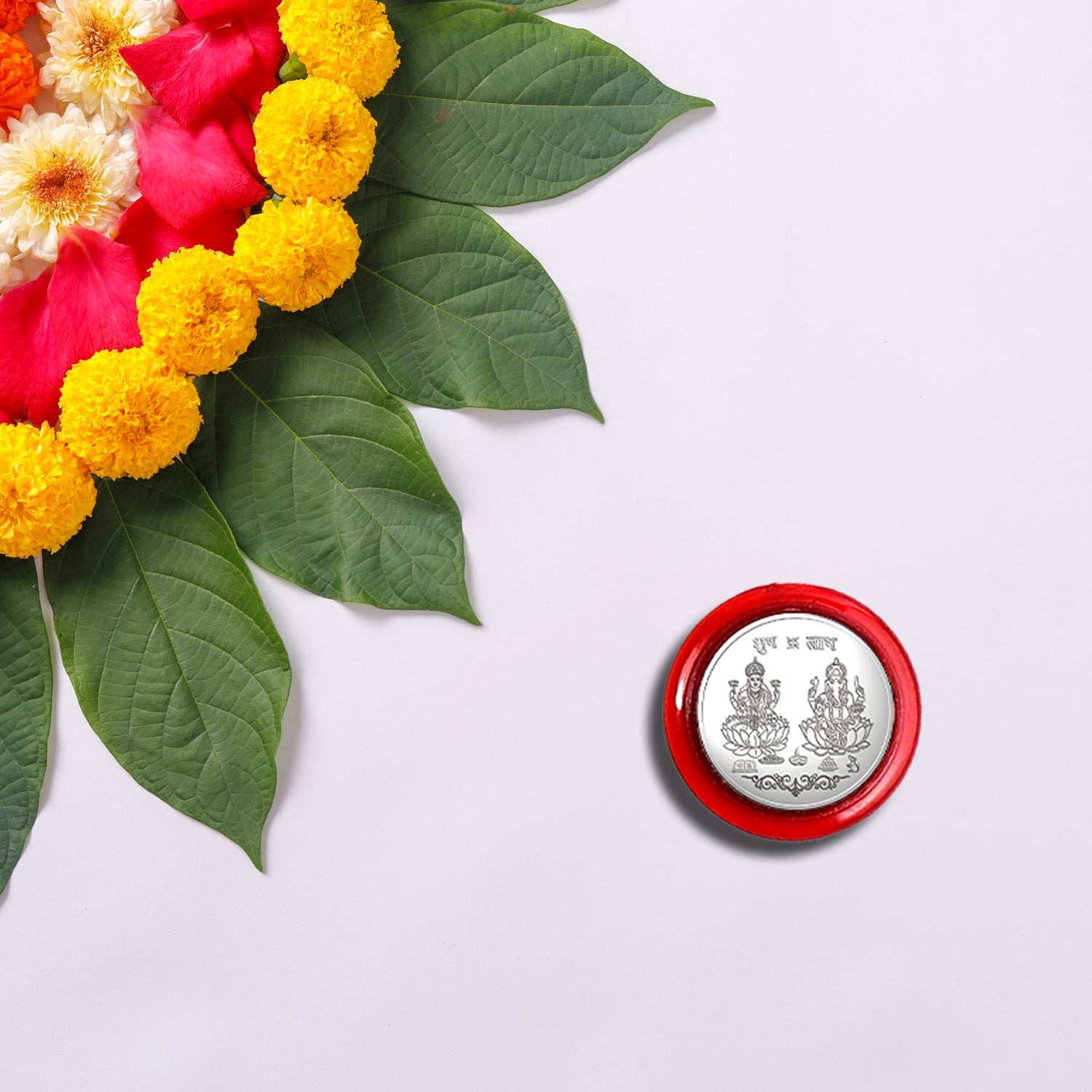 Silver color Coin for Gift & Pooja (Metal is not silver) - Springkart 
