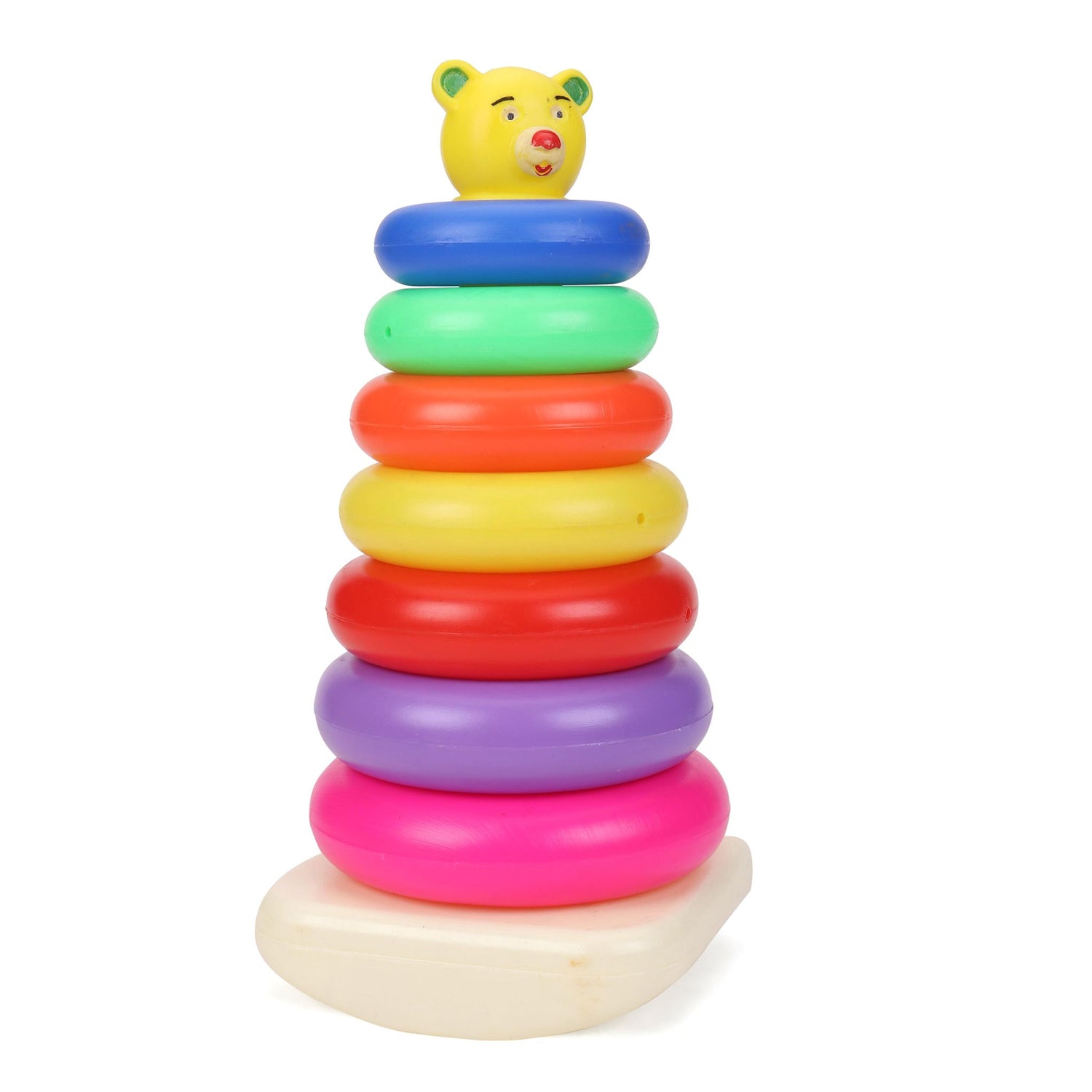 Plastic Baby Kids Teddy Stacking Ring Jumbo Stack Up Educational Toy 7pc - Springkart 