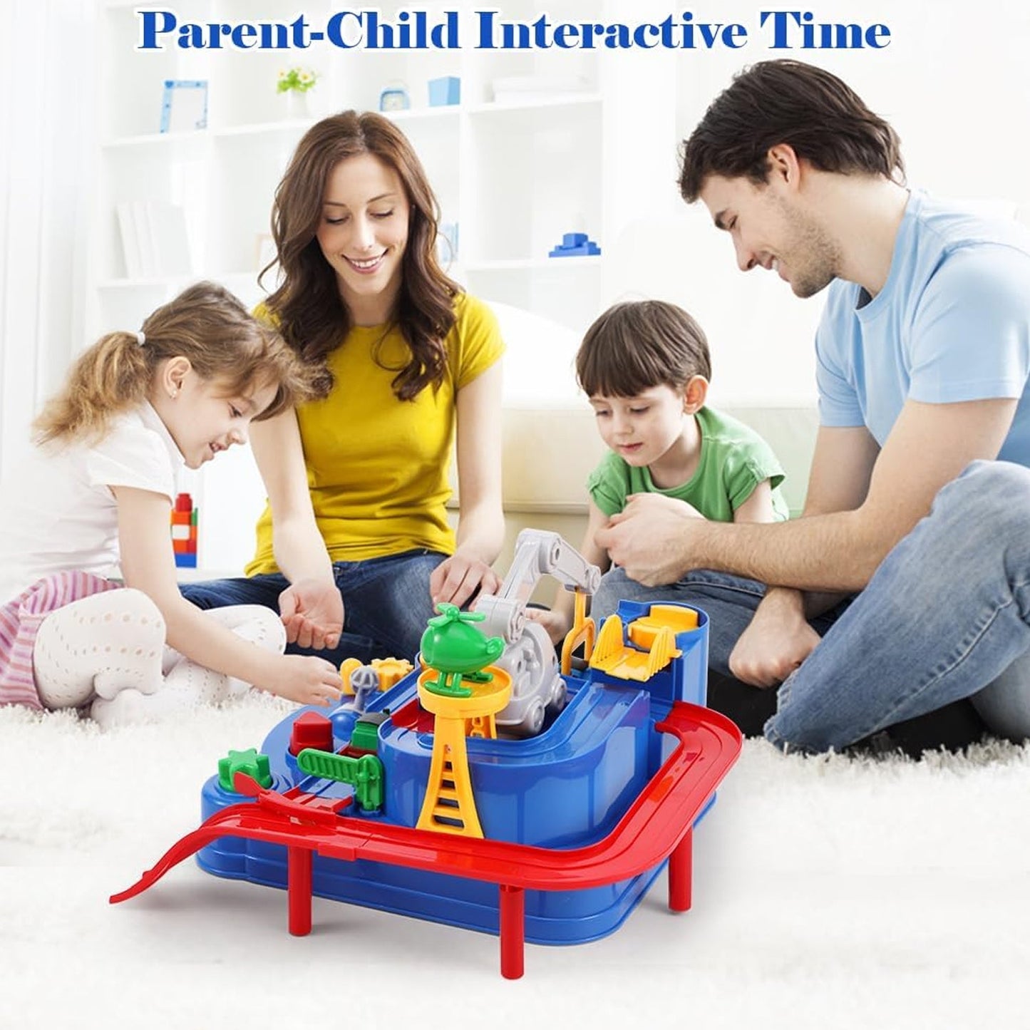 Adventure Toys, City Rescue Preschool Toy, Race Tracks for Boys, Parent-Child Interactive Kids Race Car Track Play sets (Adventure Toy) - Springkart 