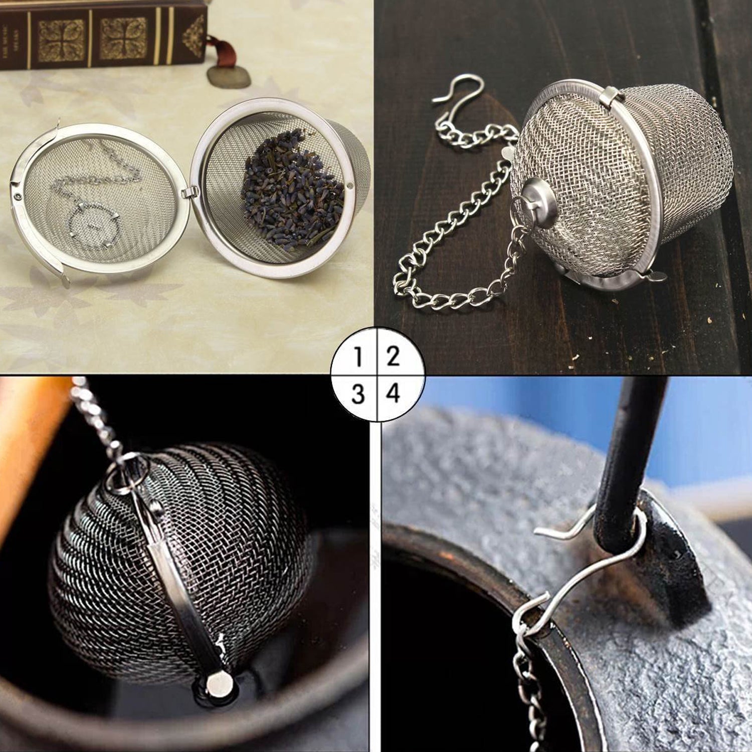 SS Easy Tea Filter used for filtering tea purposes while making it in all kinds of official and household kitchen places etc. - Springkart 