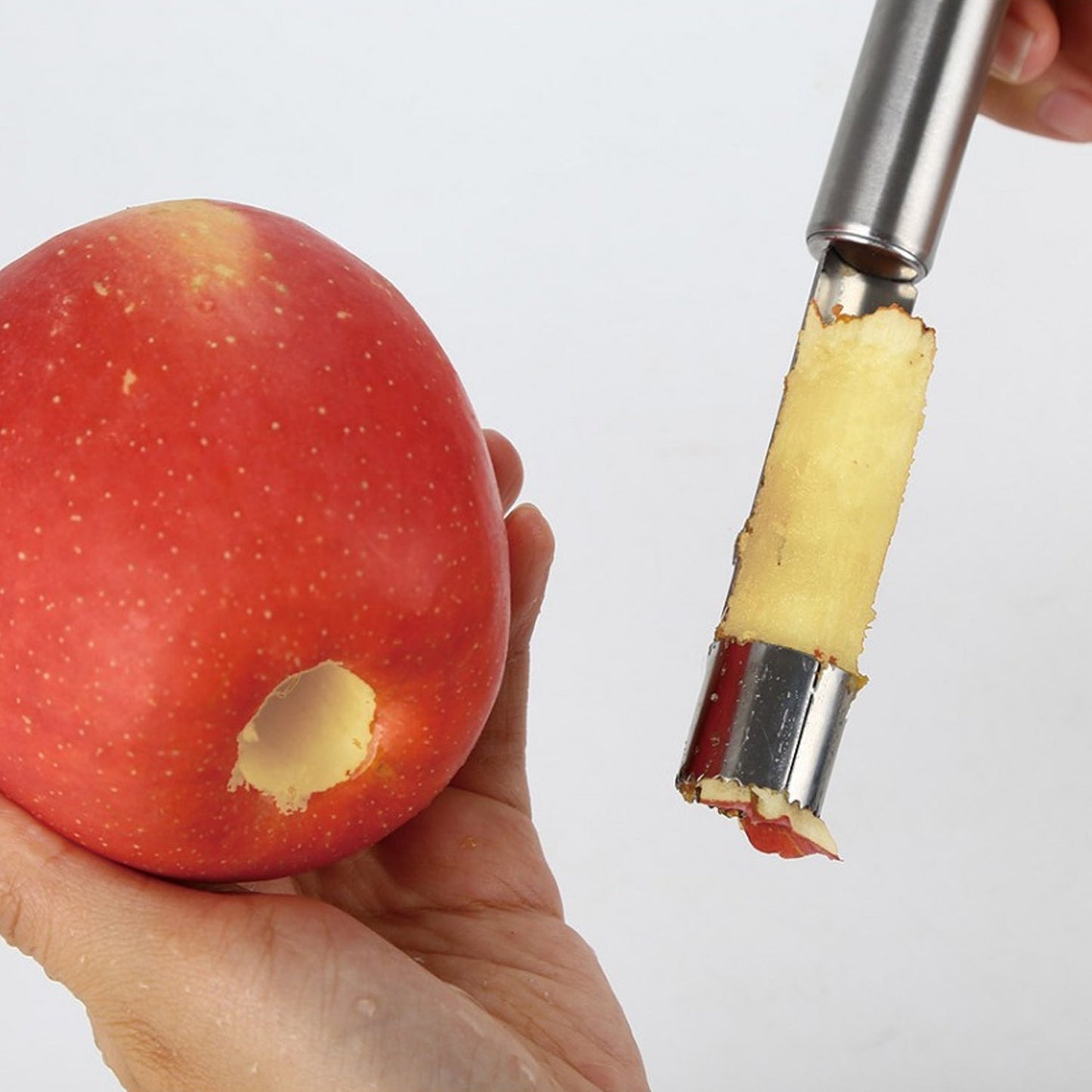 Fruit Core Stainless Steel Set, Core Remover for Apple and Pear, Kitchen Prep Tool Fruit Core Remover Tool with Soft Handle, Apple Corer Stainless Steel, Kitchen Gadget Dishwasher Safe - Springkart 