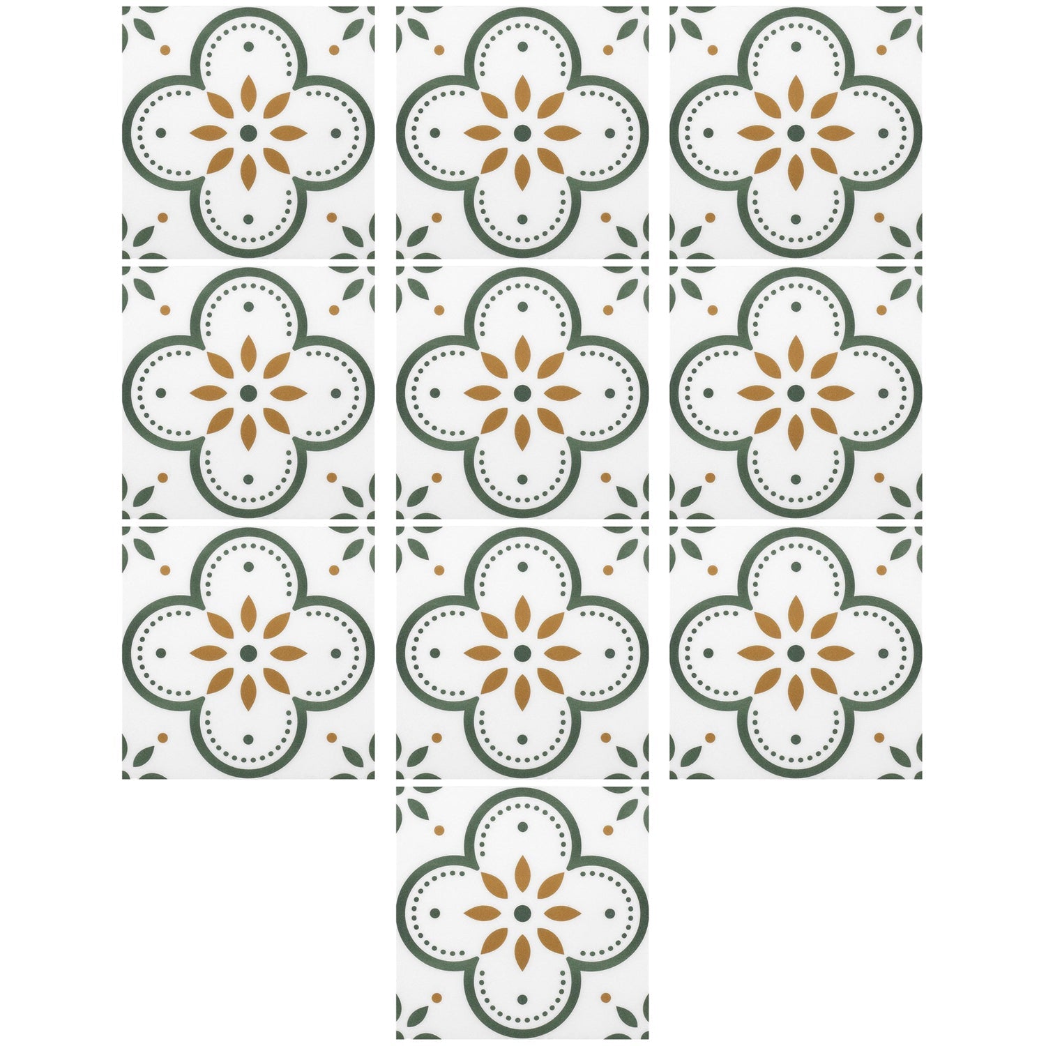 Peel and Stick Floor Tiles Kitchen / Bathroom Backsplash Sticker Detachable Waterproof DIY Tile Stickers for Wall Decoration Tiles Home Decoration (8x8 Inch / 10 Pcs Set) - Springkart 