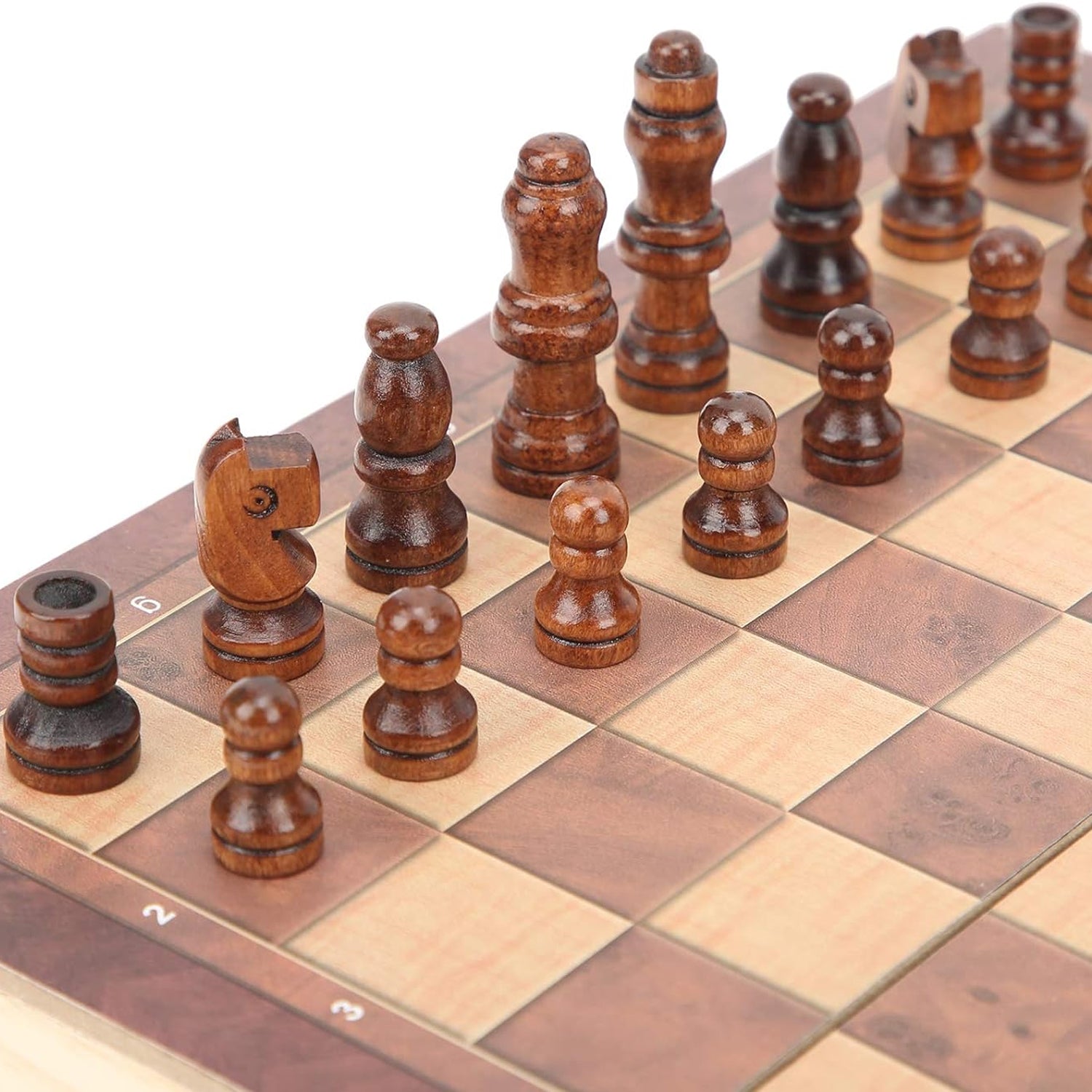 Foldable Wooden Chess Board Set (30 30 Cm 1 Set) - Springkart 