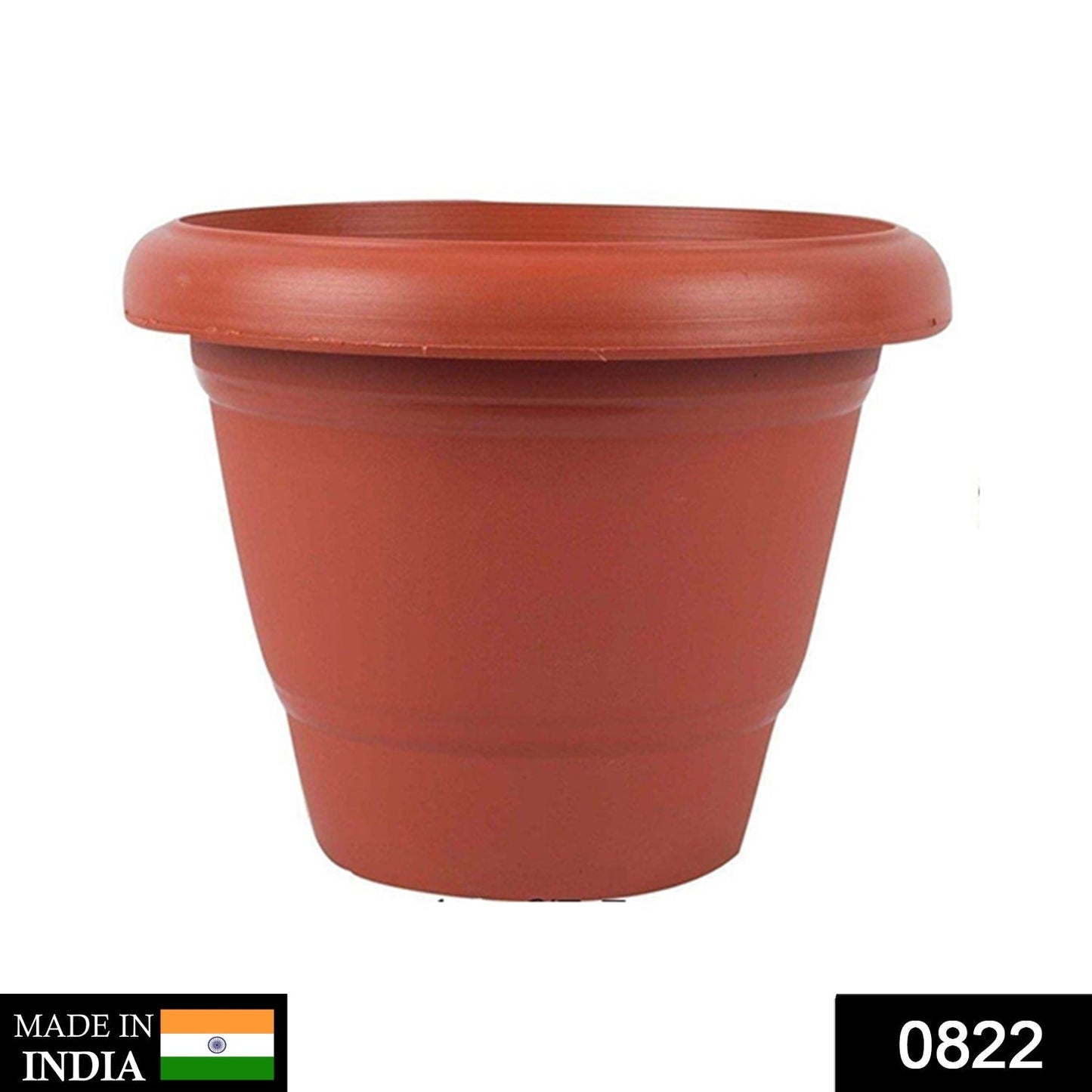 Garden Heavy Plastic Planter Pot / Gamla (Brown, Pack of 1) - Springkart 