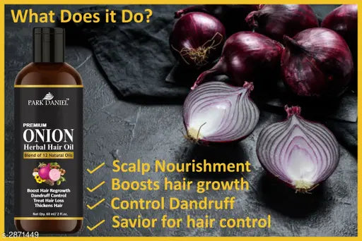 Park Daniel Red Onion Shampoo and Hair Care Onion Oil Combo (Pack of 2) - Springkart 