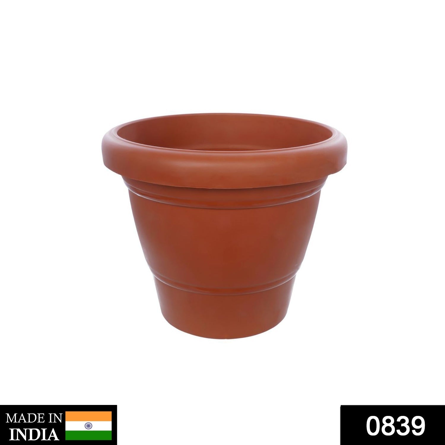 Garden Heavy Plastic Planter Pot / Gamla 6 inch (Brown, Pack of 1, Small) - Springkart 