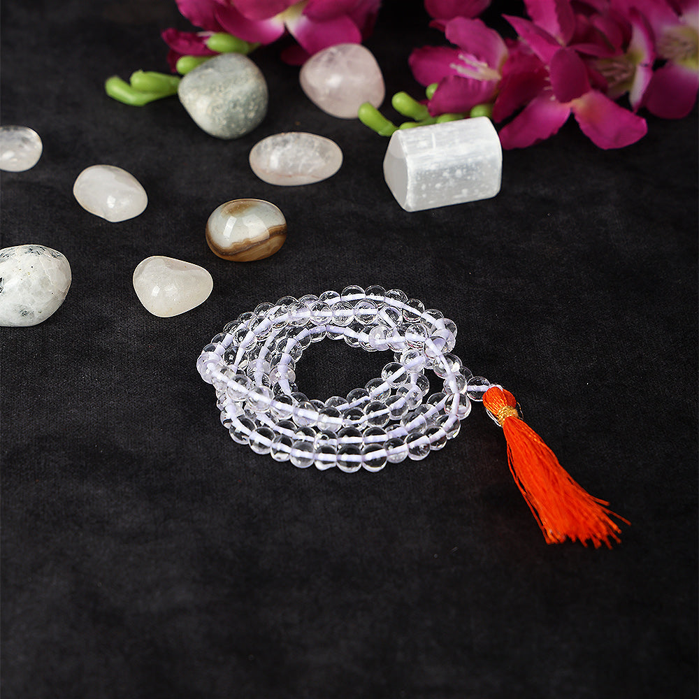 108 Beads Clear Quartz Crystal Jaap Mala