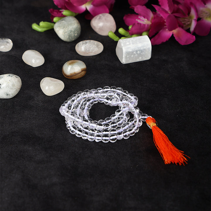 108 Beads Clear Quartz Crystal Jaap Mala
