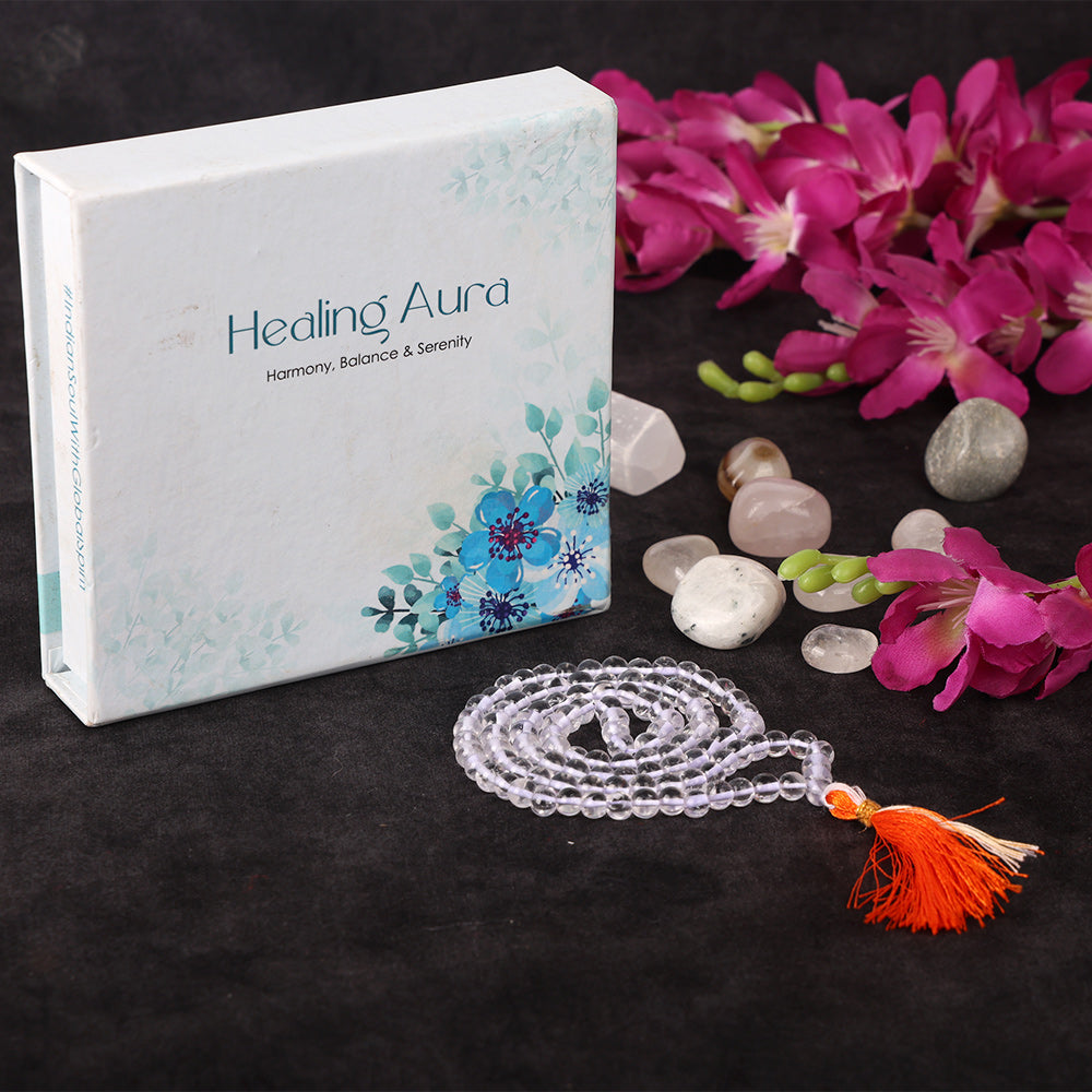 108 Beads Clear Quartz Crystal Jaap Mala