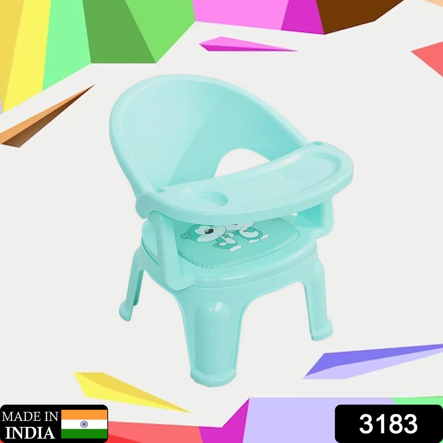 Baby Chair, with Tray Strong and Durable Plastic Chair for Kids/Plastic School Study Chair/Feeding Chair for Kids, Portable High Chair for Kids - Springkart 