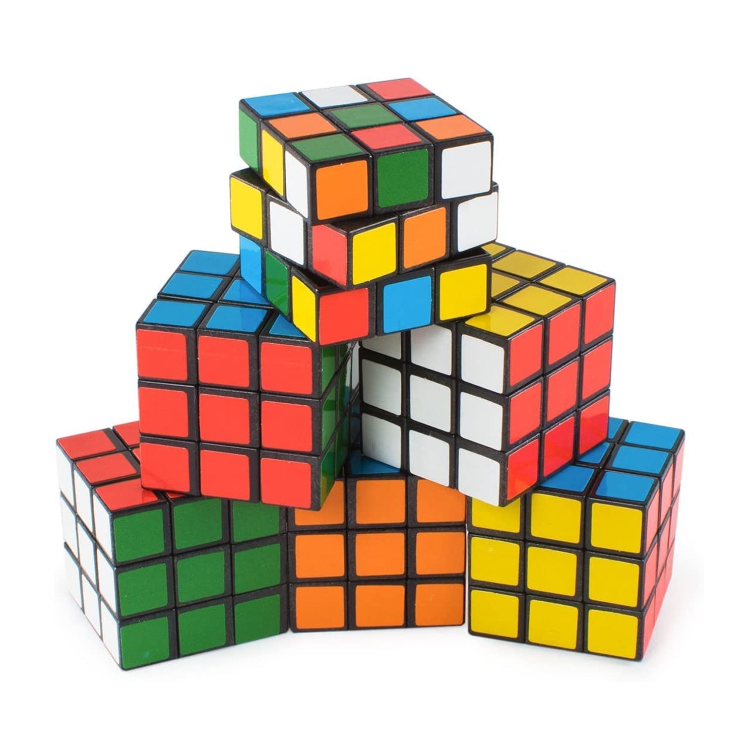 Plastic Fancy 3x3 Small Cube Puzzles Game - 2 Pieces (Multicolour) - Springkart 