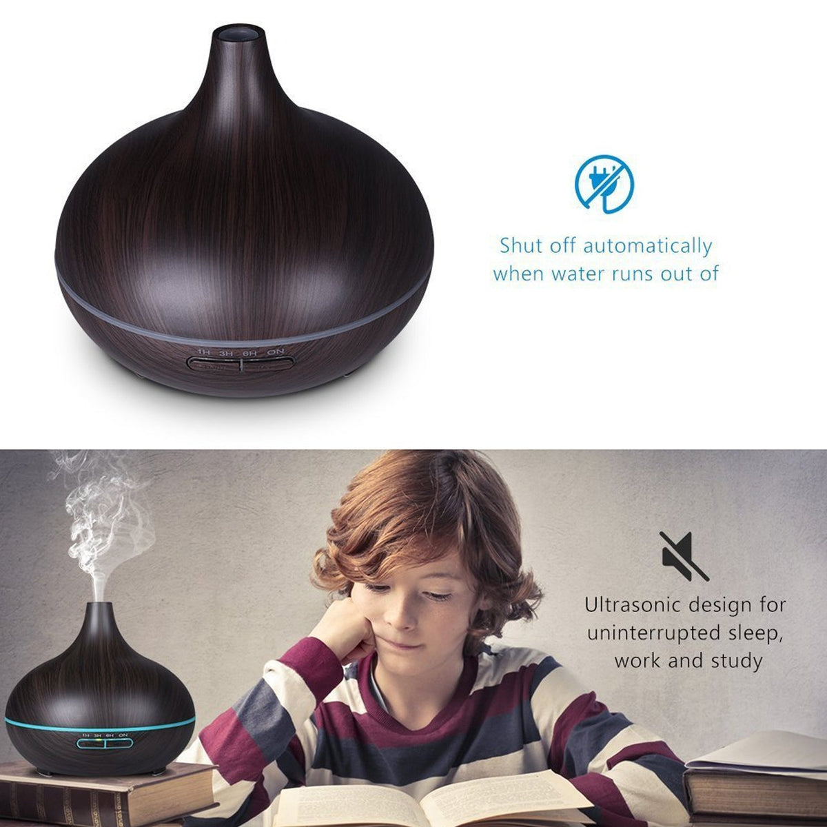 Aromatherapy Humidifier with 7 Colourful LED Light Change (500 ML Capacity / With Remote) - Springkart 