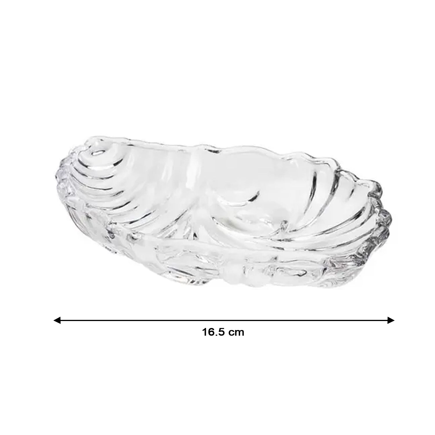 Leaf shaped Glass Serve tray of snacks, Mukhwaas, and ice cream. - Springkart 