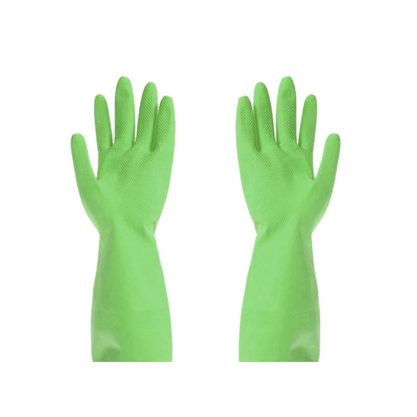 Multipurpose cleaning rubber hand gloves (green) 1 PC - Springkart 