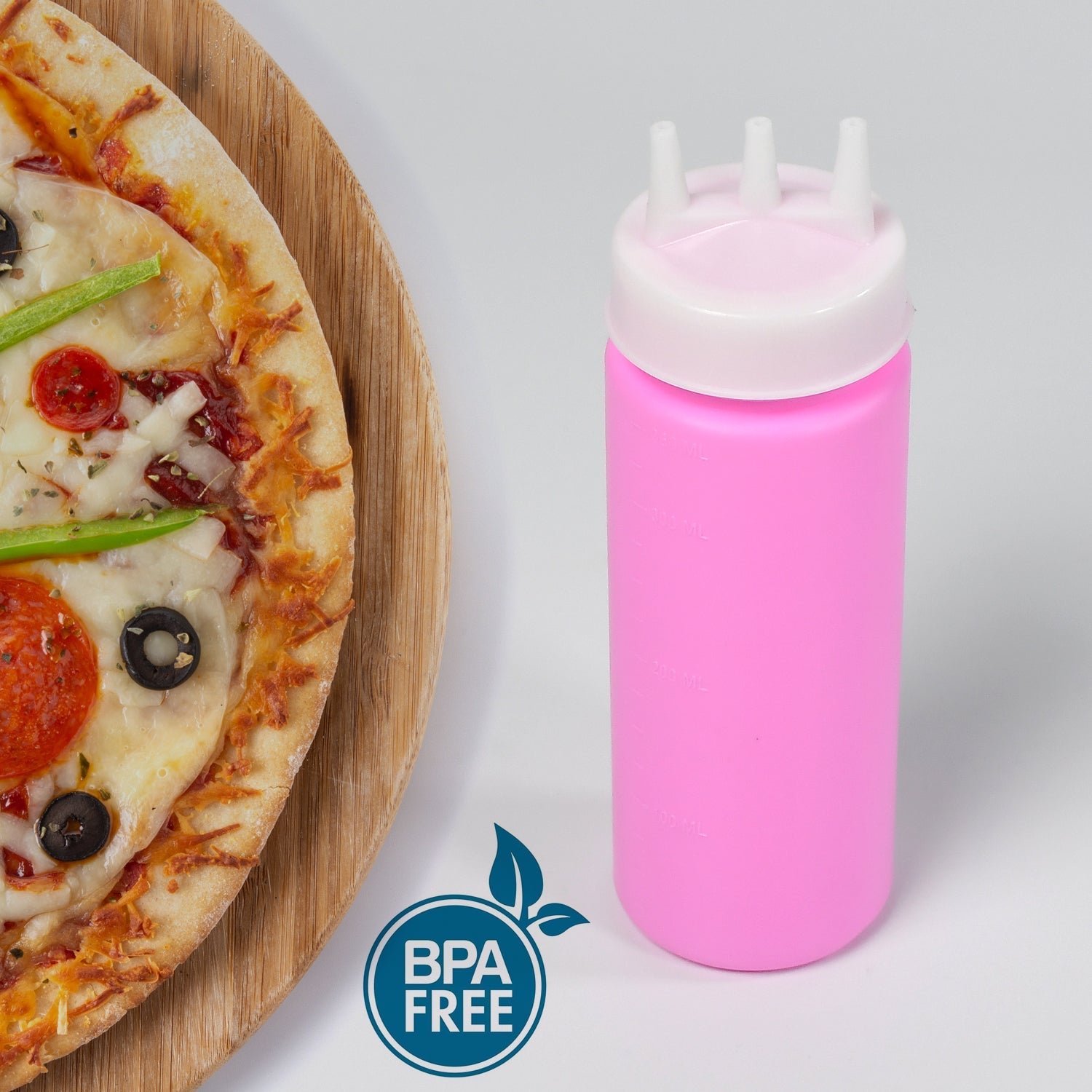 Ketchup Bottles With 3 Nozzle For Sauce, Mayonnaise, Chocolate Syrup Using Bottle Reusable Plastic Bottle ( 360ml ) - Springkart 