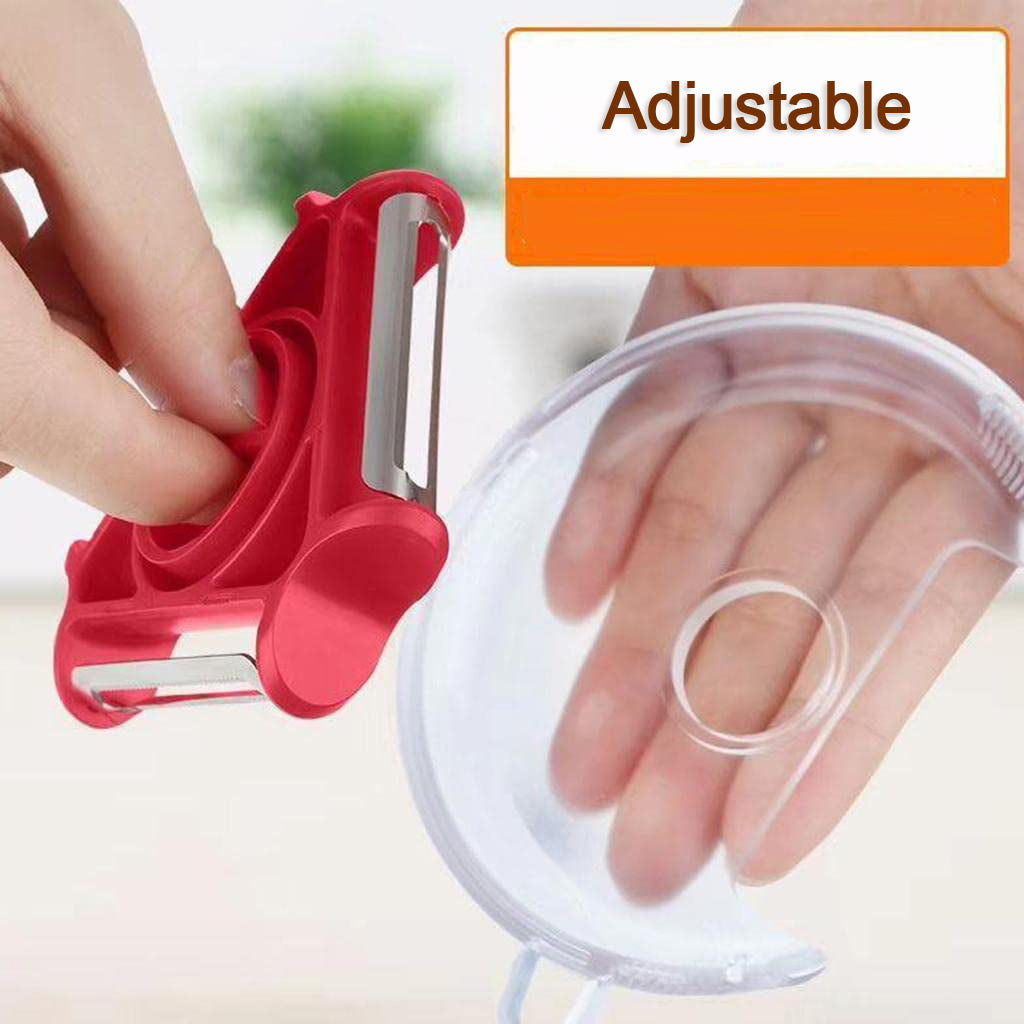 3 in 1 Multi Function Three Use Rotary Hanging Round Planer Peeler and Cutter Vegetable Slicer Kitchen Tools Kitchen Gadgets - Springkart 