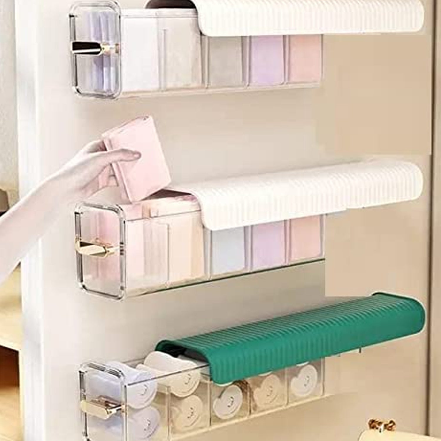 5-Cell Wall Mount Drawer Organizer for Socks & Lingerie - Springkart 
