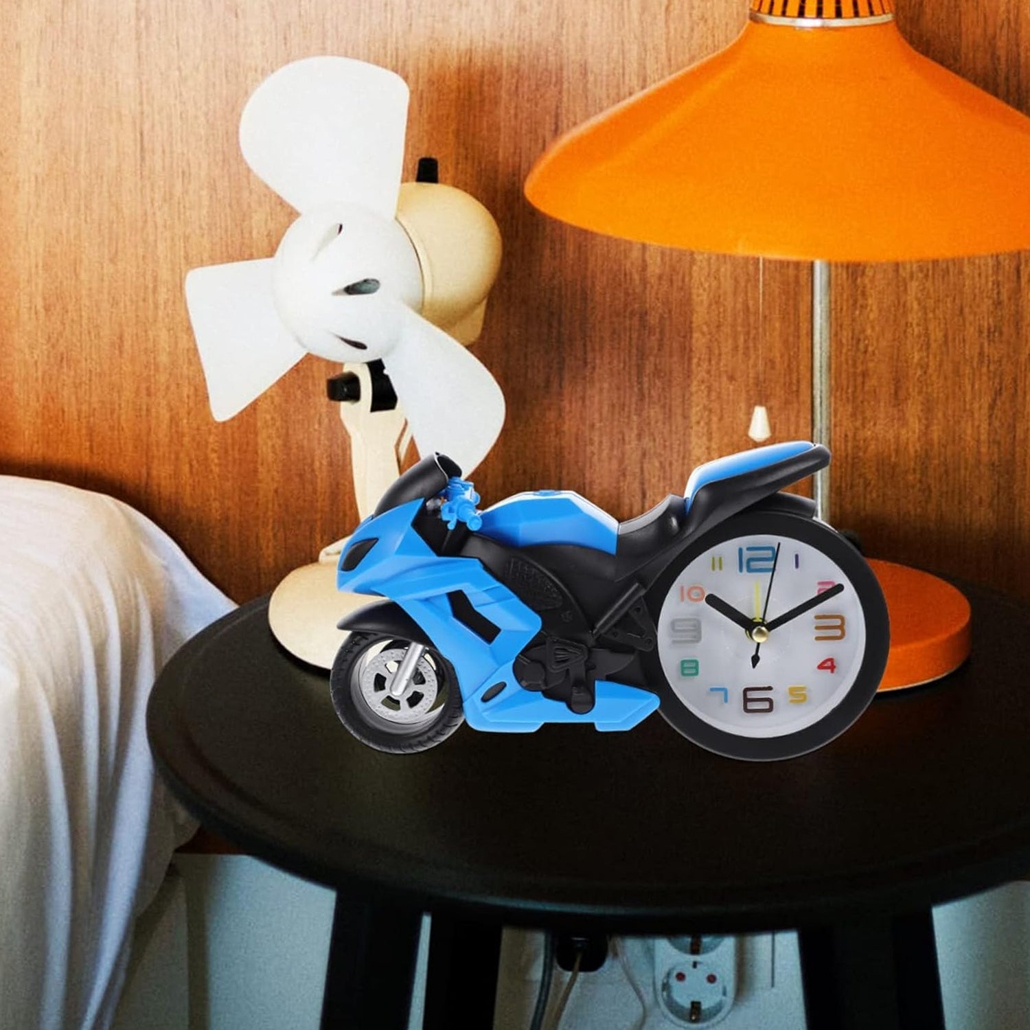 Fashioned Alarm Clock Novelty Retro Motorcycle / Motorbike Engine Style Clocks Alarm Clock Desktop Decoration Kids Gift - Springkart 