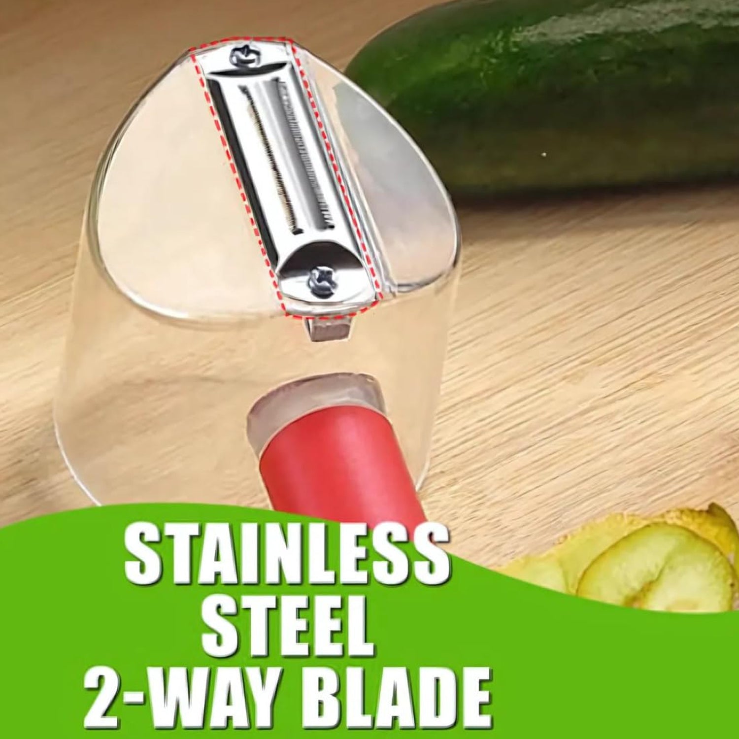 Home Kitchen Cooking Tools Peeler With Container Stainless Steel Carrot Cucumber Apple Super Fruit Vegetable Peeler - Springkart 