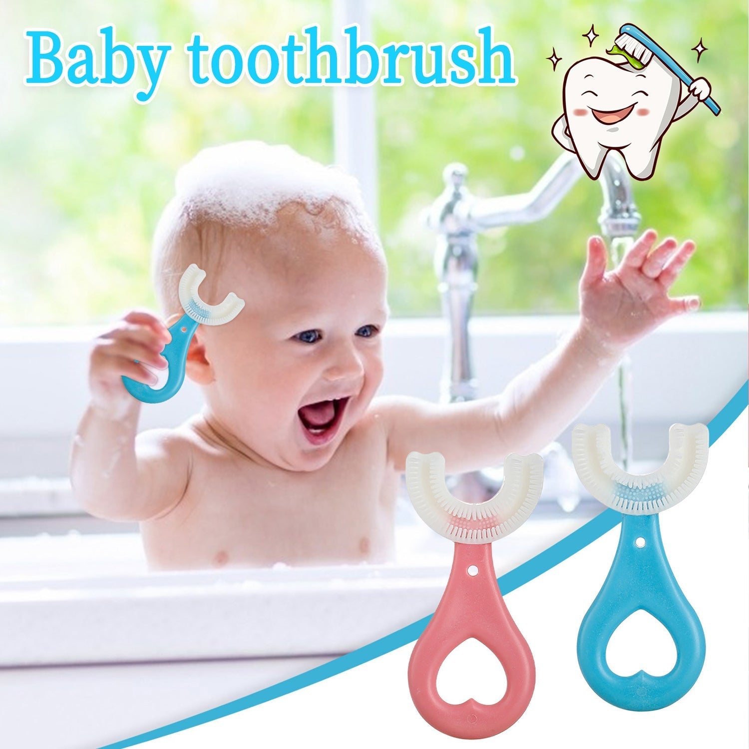 Kids U S Tooth Brush used in all kinds of household bathroom places for washing teeth of kids, toddlers and children’s easily and comfortably. - Springkart 