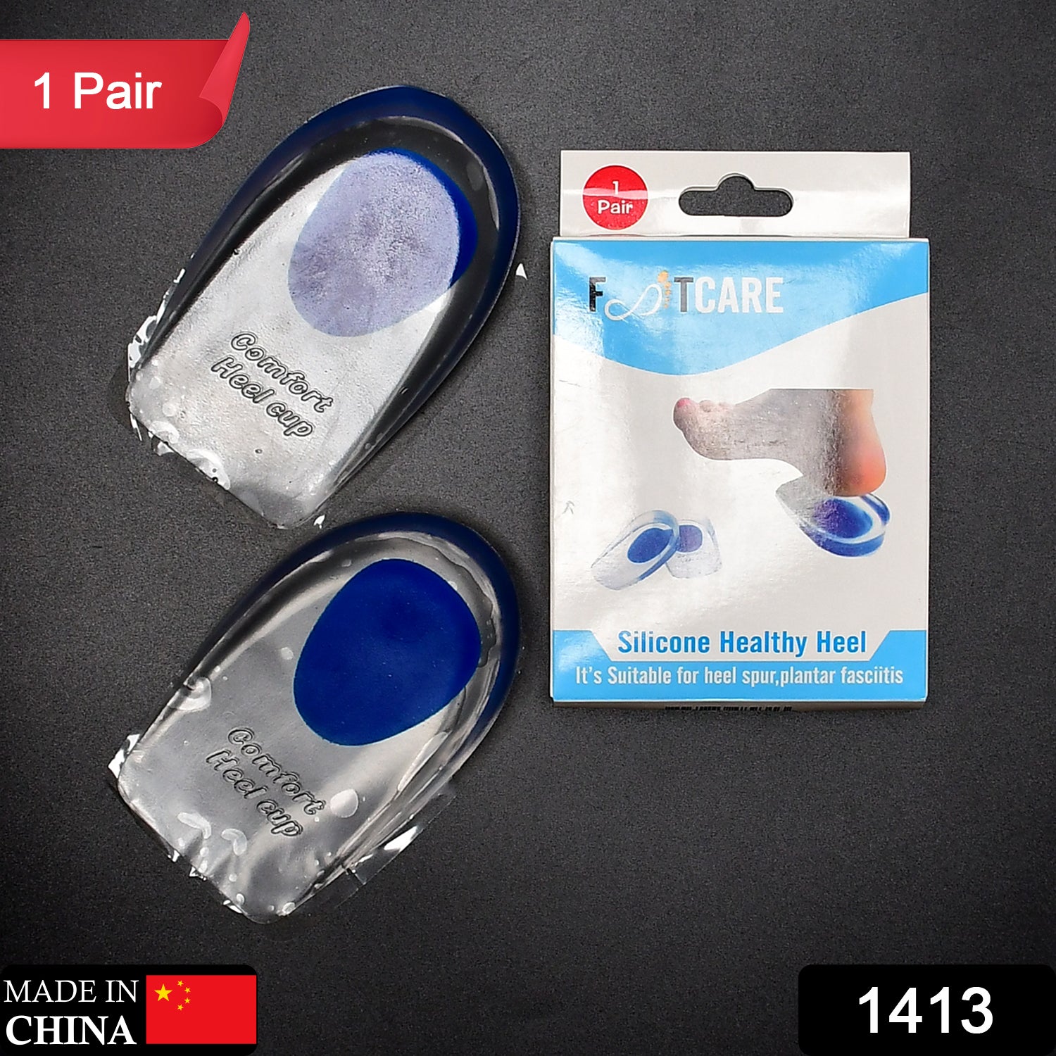 Gel Heel cups Silicon Heel Pad for Heel Ankle Pain - Springkart 