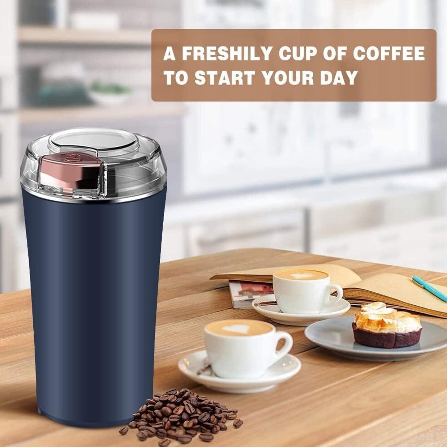 Stainless Steel Coffee Grinder Machine 300w (Multi Blades Grinder) - Springkart 