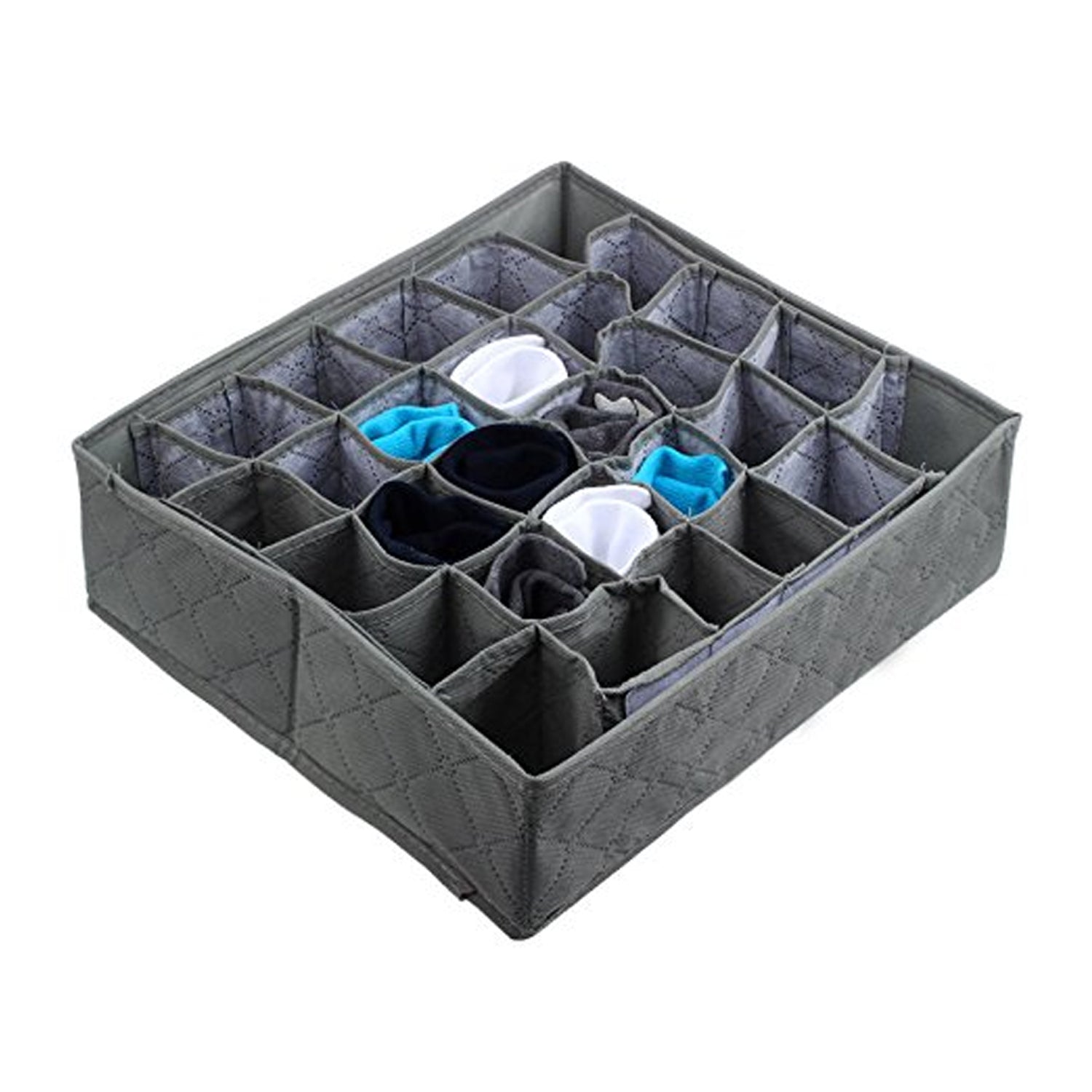 Folding Removable Tie Necktie Sock,Handkerchiefs, Ties, Belts and Underwear Storage Boxes, Easy Assemble Lightweight Folding for Home Daily Use (1 Pc Mix Design) - Springkart 