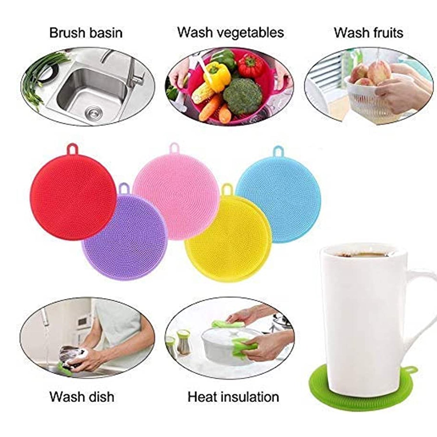 Non-stick silicone scrubbers