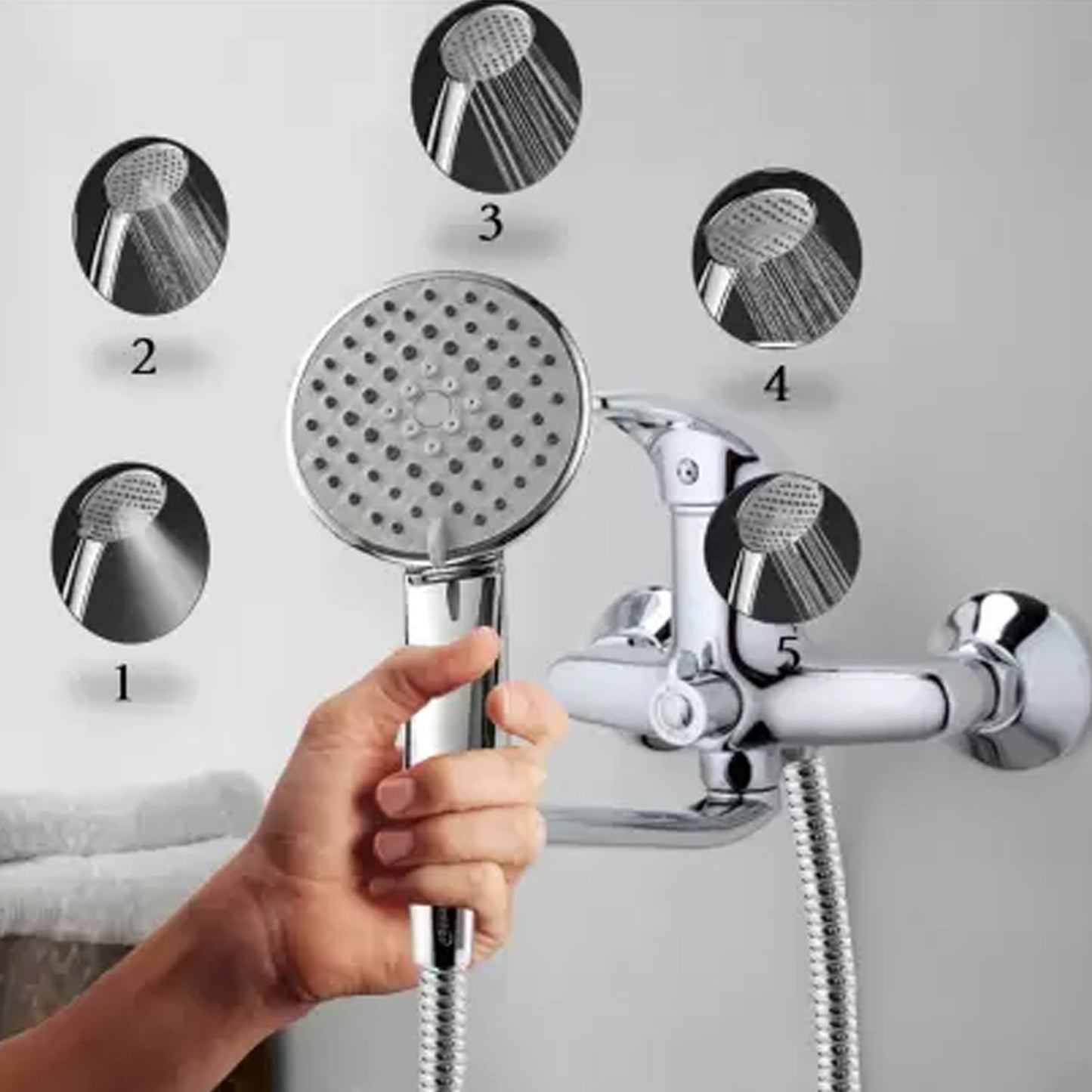 Shower Head Multi-Function Plastic High Pressure Shower Spray for Bathroom - Springkart 
