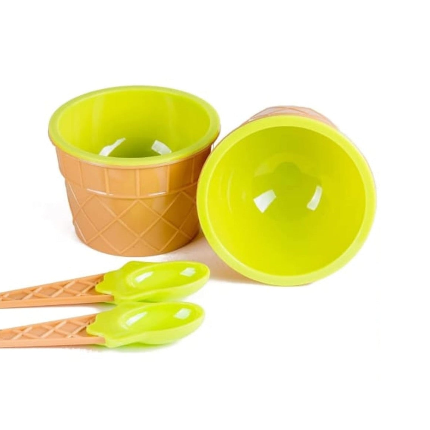Ice Cream Waffle Bowl Set with Spoon – 2 Units - Springkart 