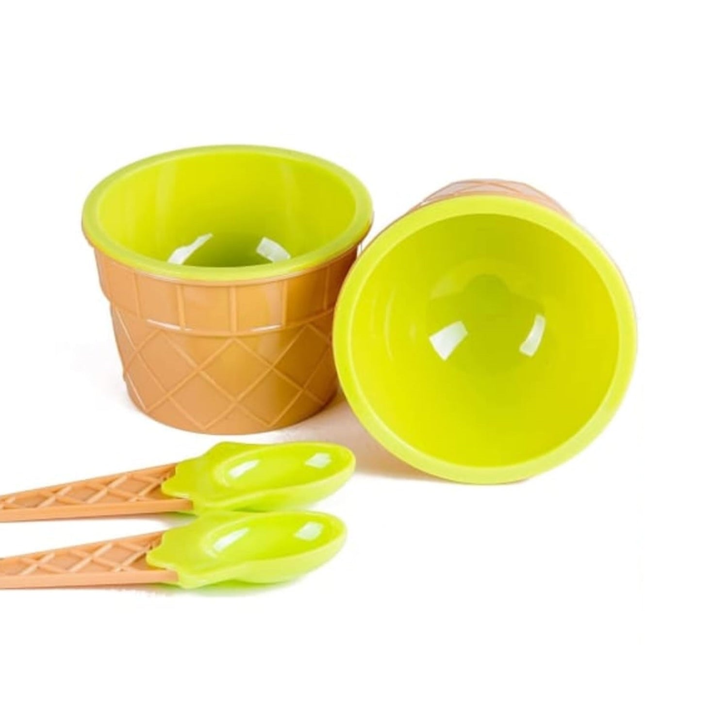 Ice Cream Waffle Bowl Set with Spoon – 2 Units - Springkart 