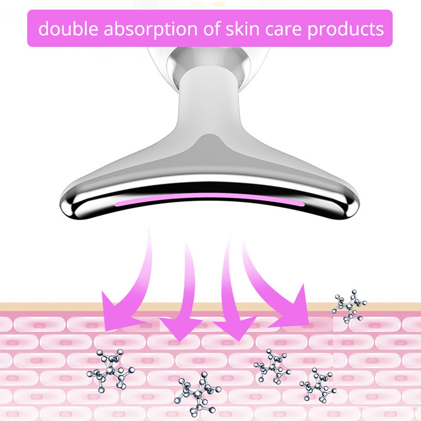 Electric Face Massager Wrinkle Remover LED Photon Face Beauty Device (1 Pc) - Springkart 