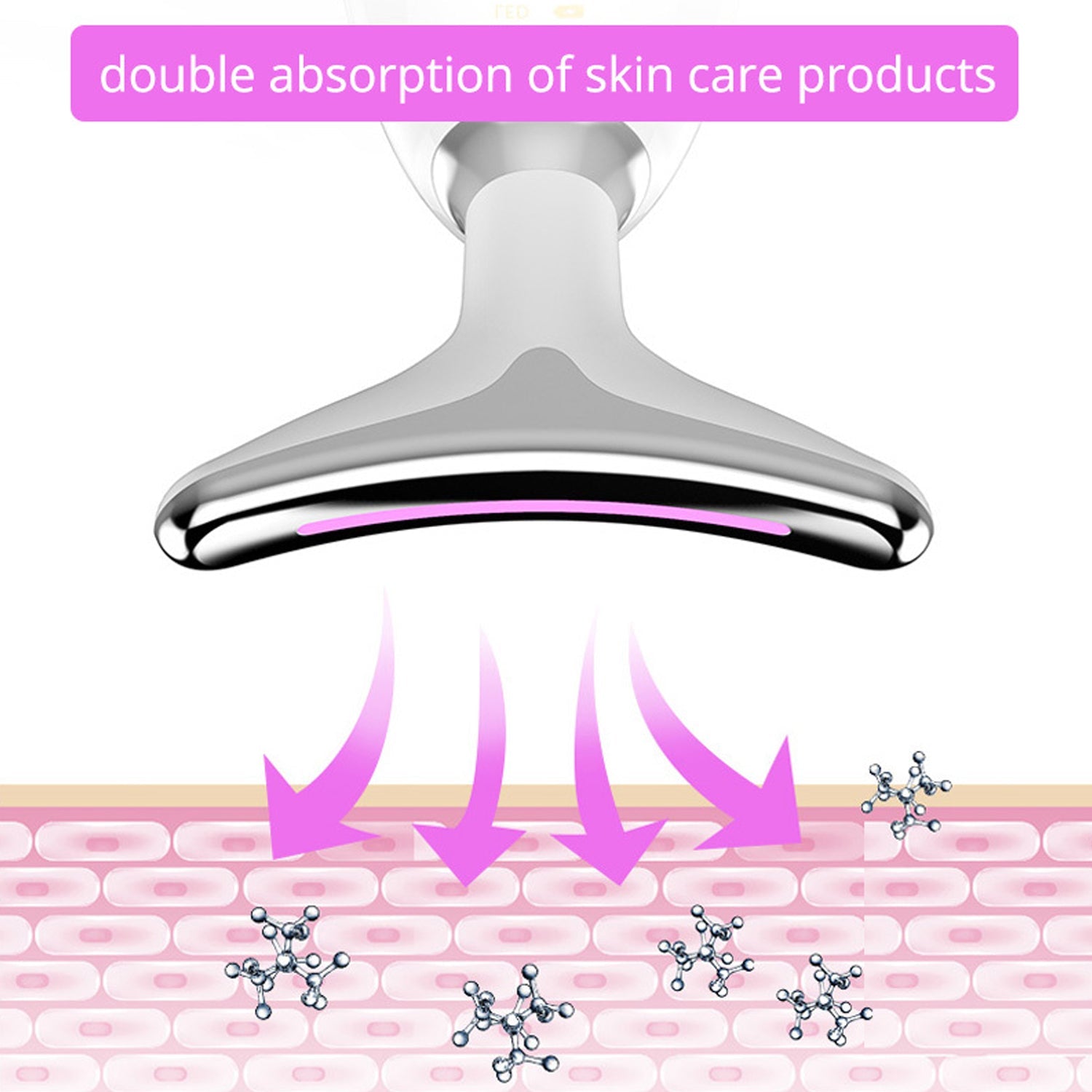 Electric Face Massager Wrinkle Remover LED Photon Face Beauty Device (1 Pc) - Springkart 
