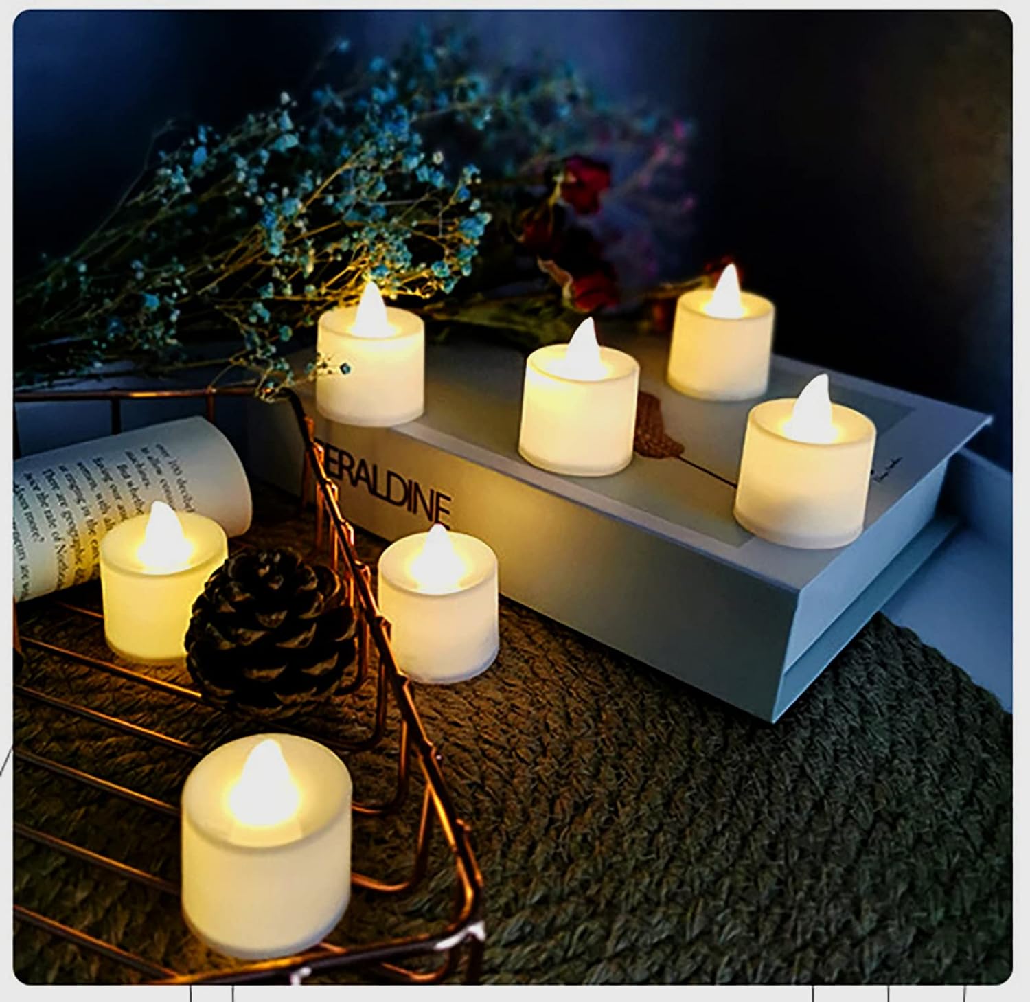 Festival Decorative - LED Tealight Candles | Battery Operated Candle Ideal for Party, Wedding, Birthday, Gifts (24pc) ( Diya , Divo , Diva , Deepak , Jyoti , - Springkart 