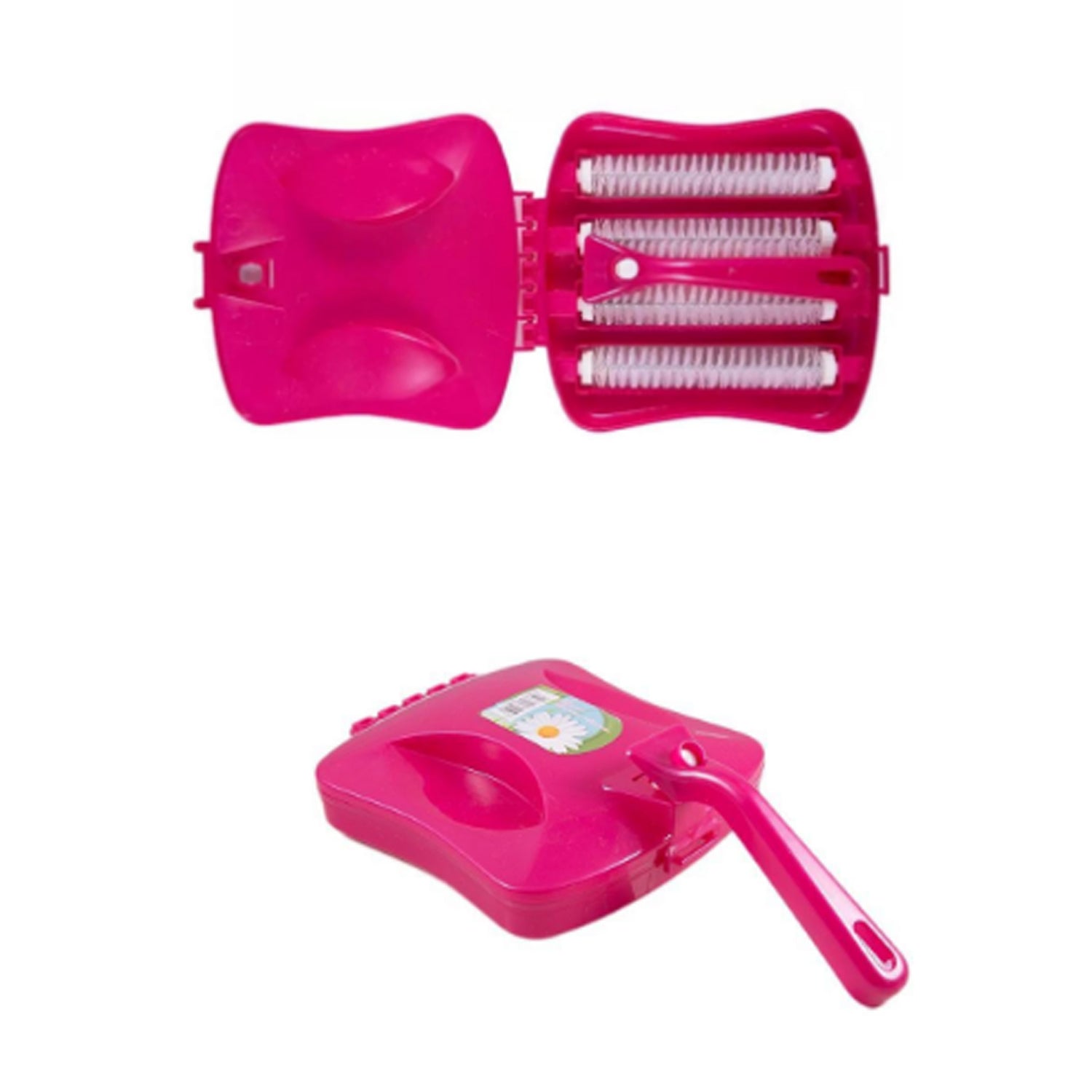 Plastic Handheld Carpet Roller Brush Cleaning with Dust Crumb Collector, Wet, and Dry Brush - Springkart 