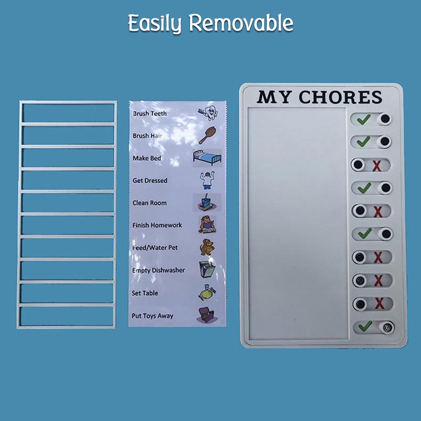 Portable My Chores Home Note Board Management Planning Memo Boards Reminding Time. (Size :- 20x12Cm) - Springkart 